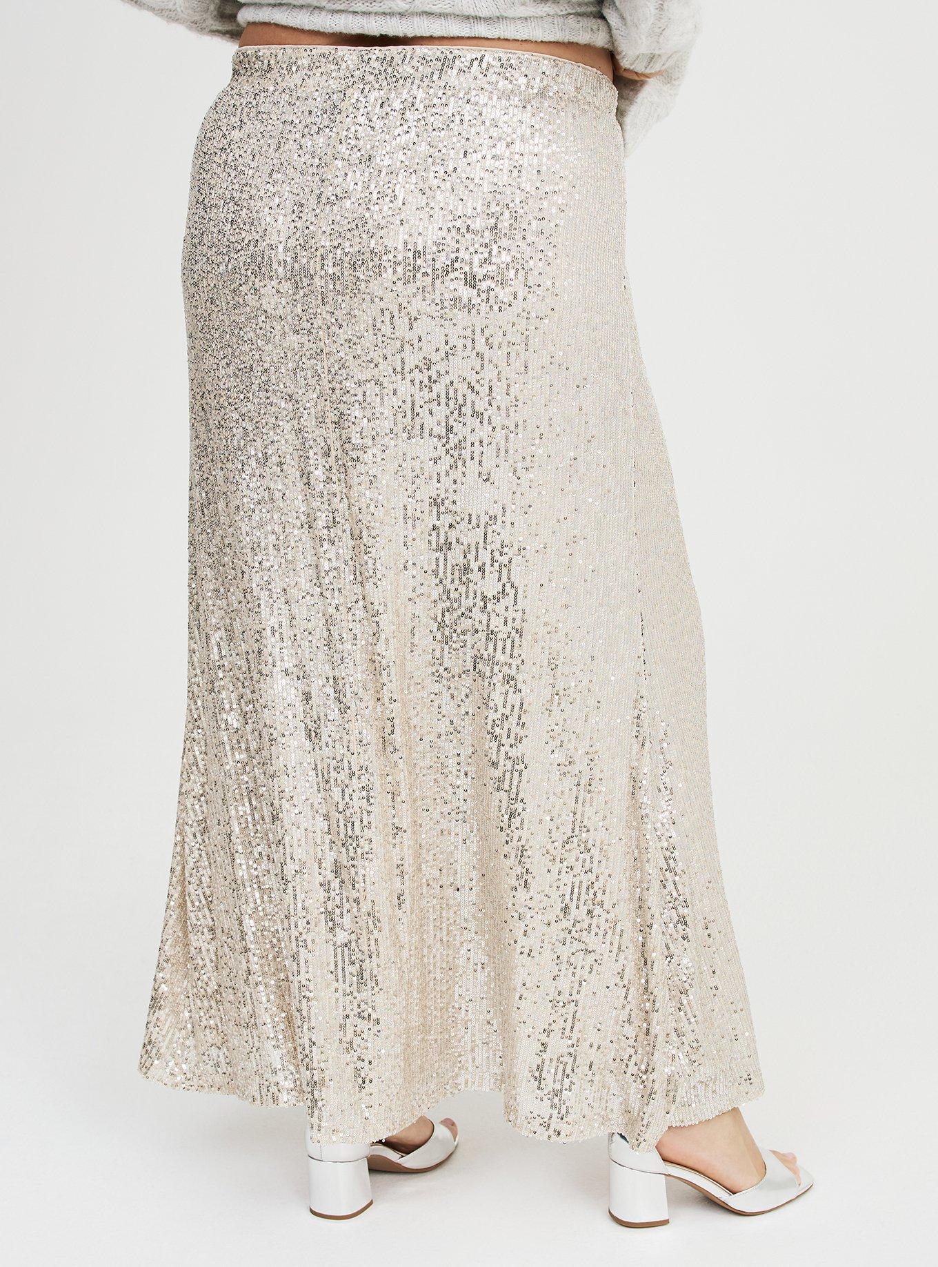 Sequin Slip Maxi Skirt