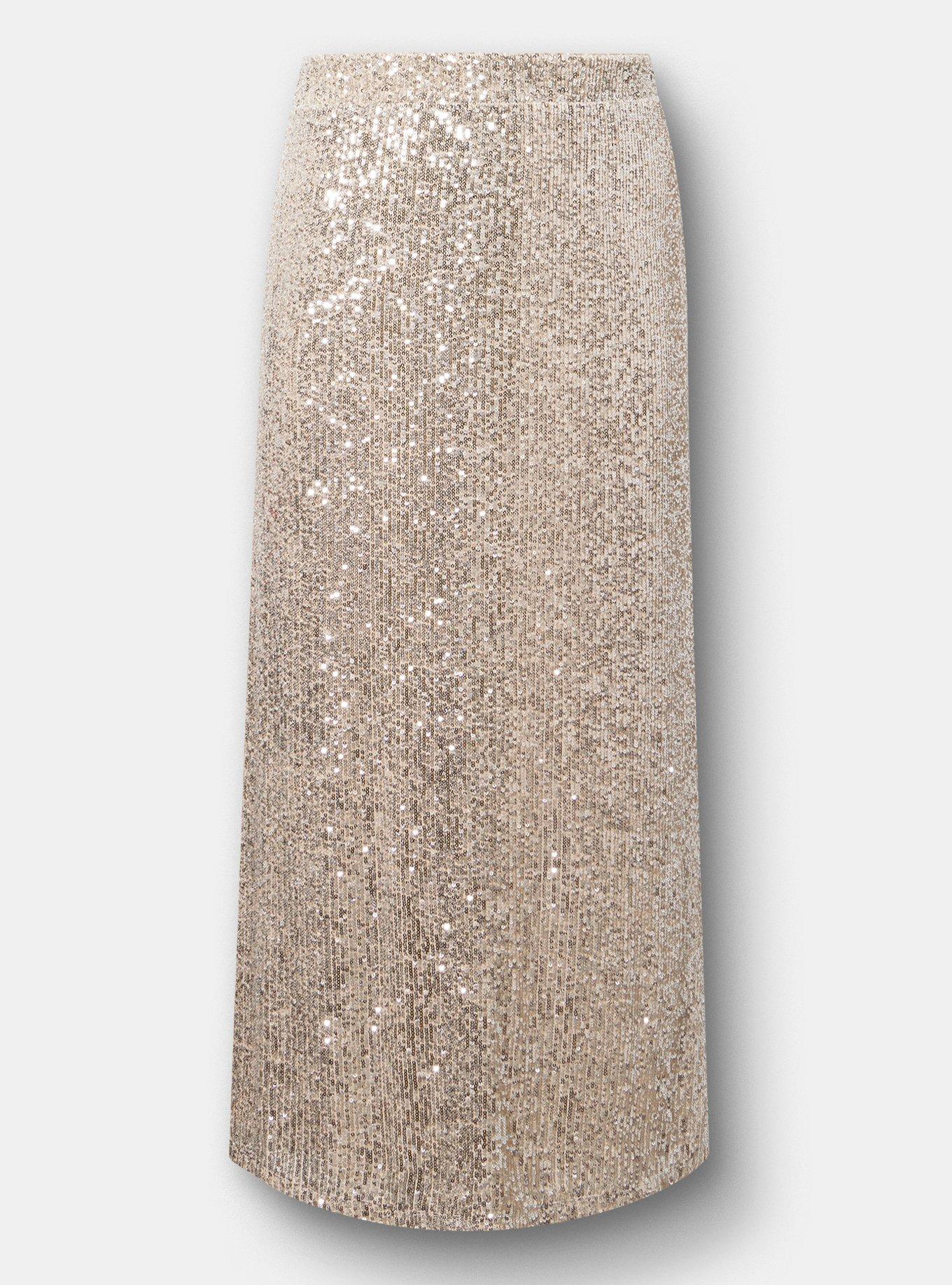 Sequin Slip Maxi Skirt