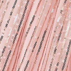 Pleated Sequin Tea Length Skirt, SILVER PINK, swatch