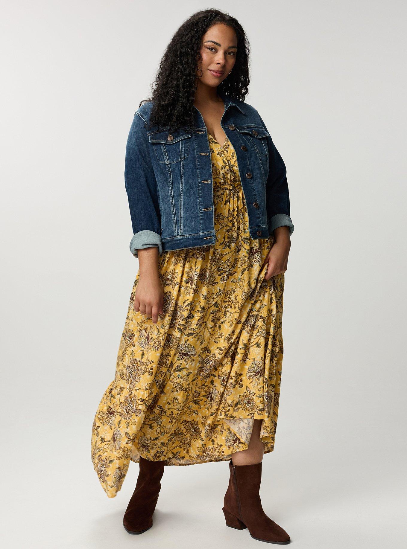 Puff Sleeve Surplice Maxi Dress, STORYBOOK FLORAL MUSTARD, alternate
