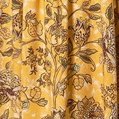 Puff Sleeve Surplice Maxi Dress, STORYBOOK FLORAL MUSTARD, swatch
