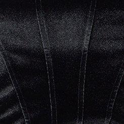 Corset Square Neck Mini Dress, DEEP BLACK, swatch