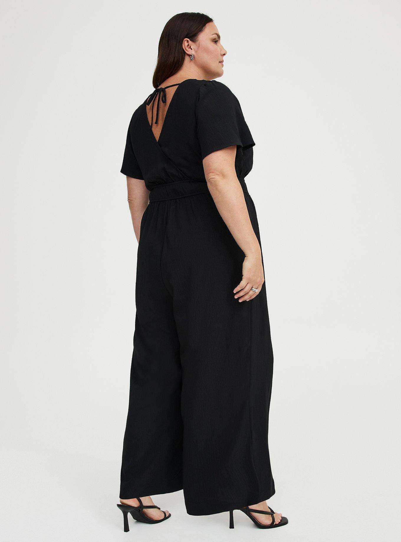 Flutter Sleeve Surplice Jumpsuit