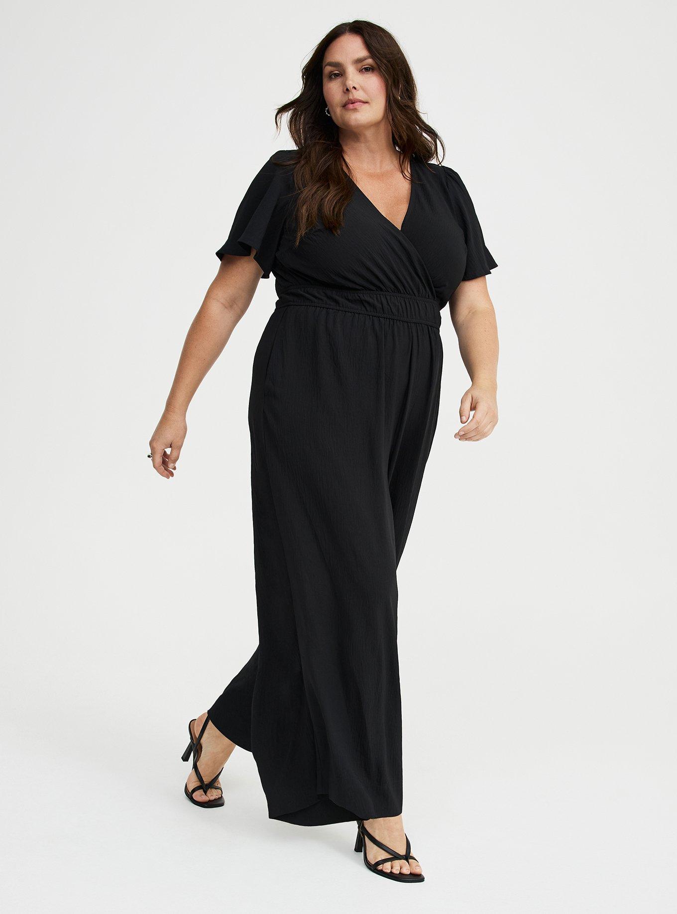 Flutter Sleeve Surplice Jumpsuit
