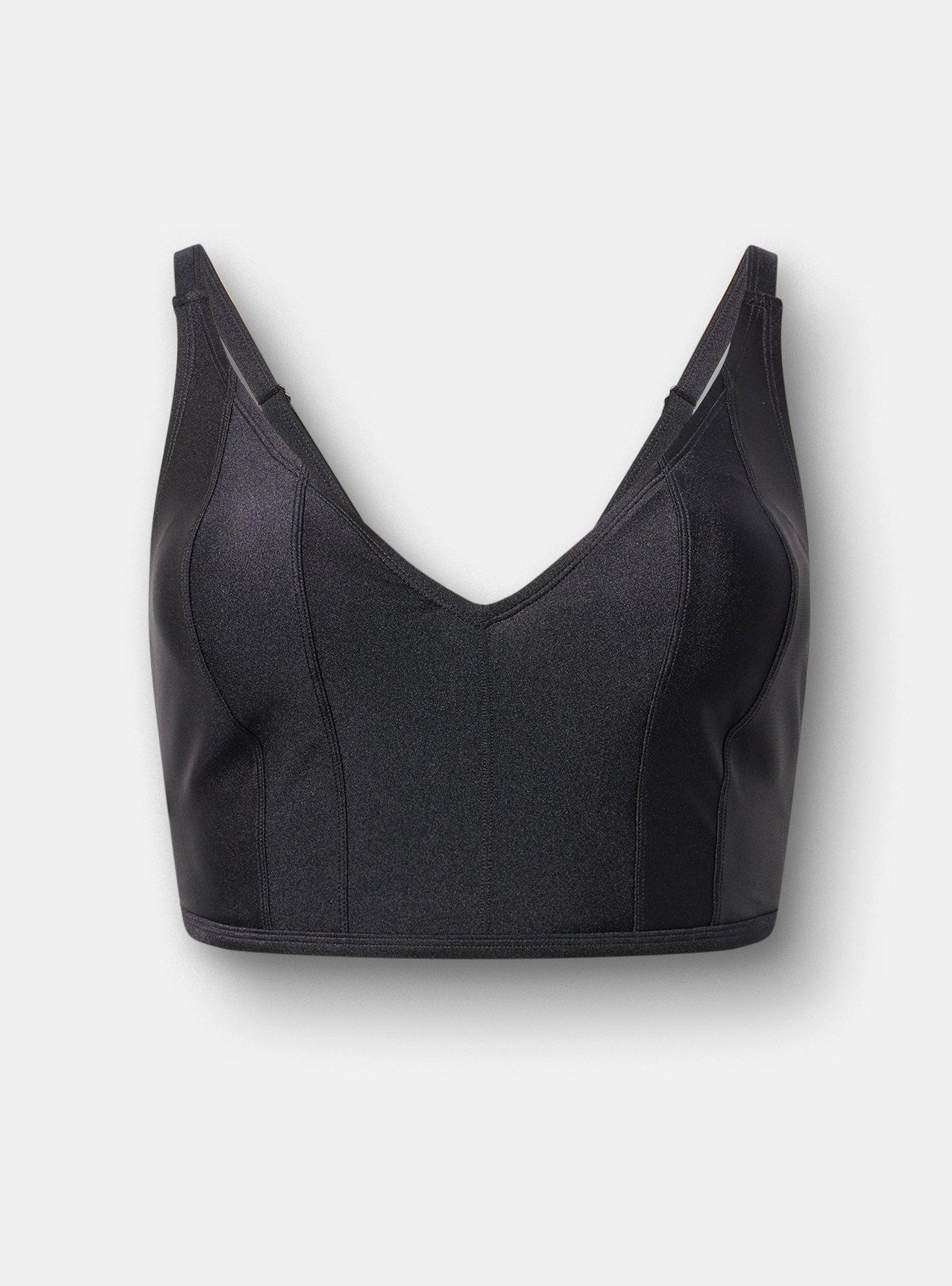 Wire-Free Corset Shine Midkini, BLACK SHINE SWIM, hi-res