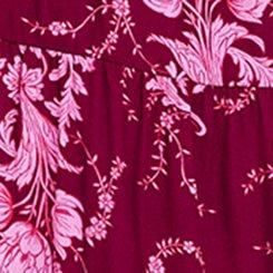 Belle Isle Ruffle Collar Drop Waist Dress, FABRICAI FLORAL BEET RED, swatch