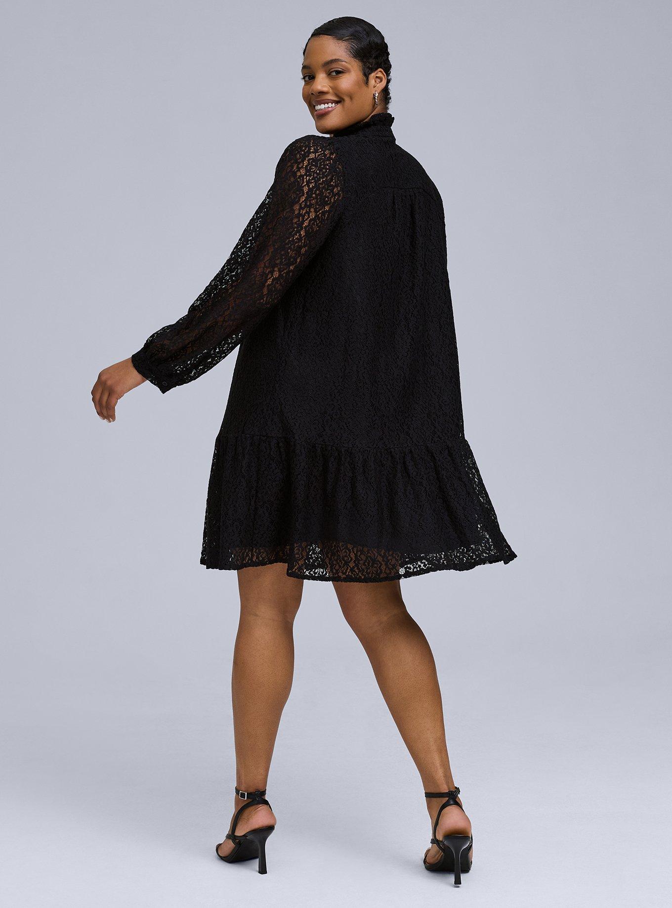 Belle Isle Lace Ruffle Collar Dress