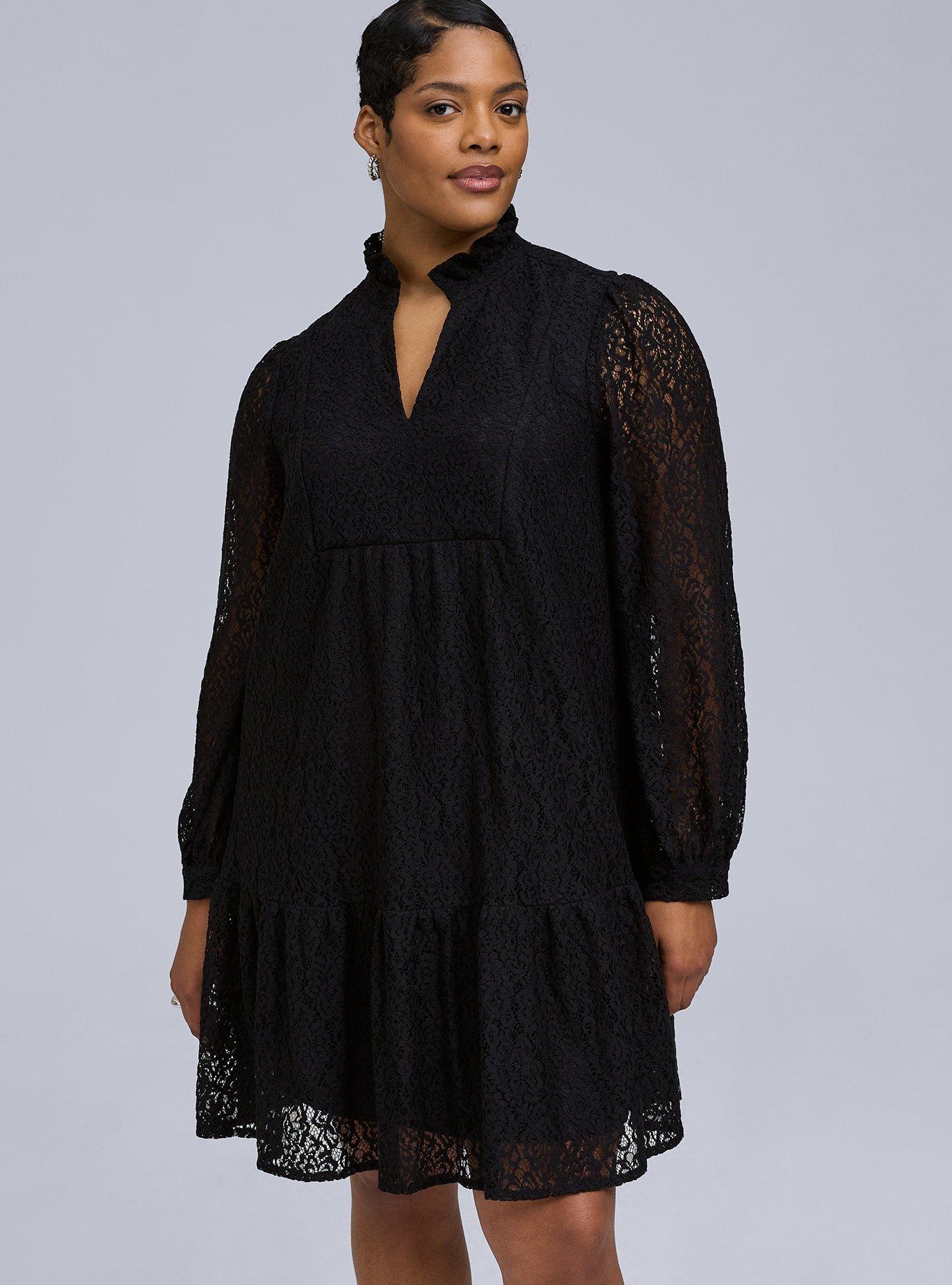 Belle Isle Lace Ruffle Collar Dress