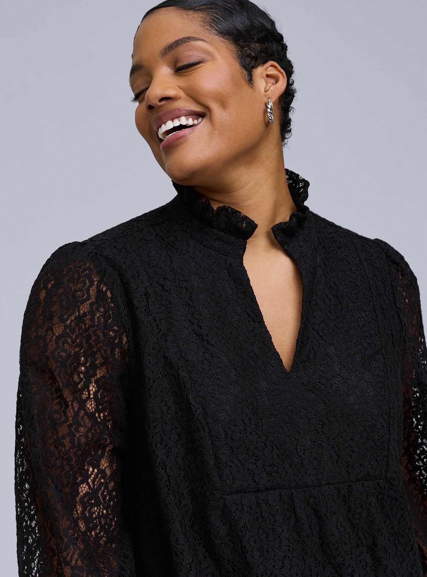 Belle Isle Lace Ruffle Collar Dress