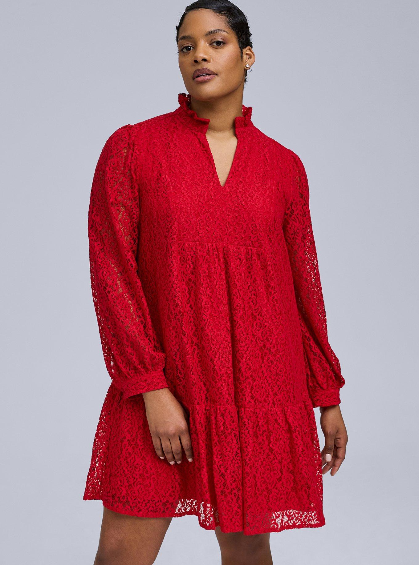 Belle Isle Lace Ruffle Collar Dress