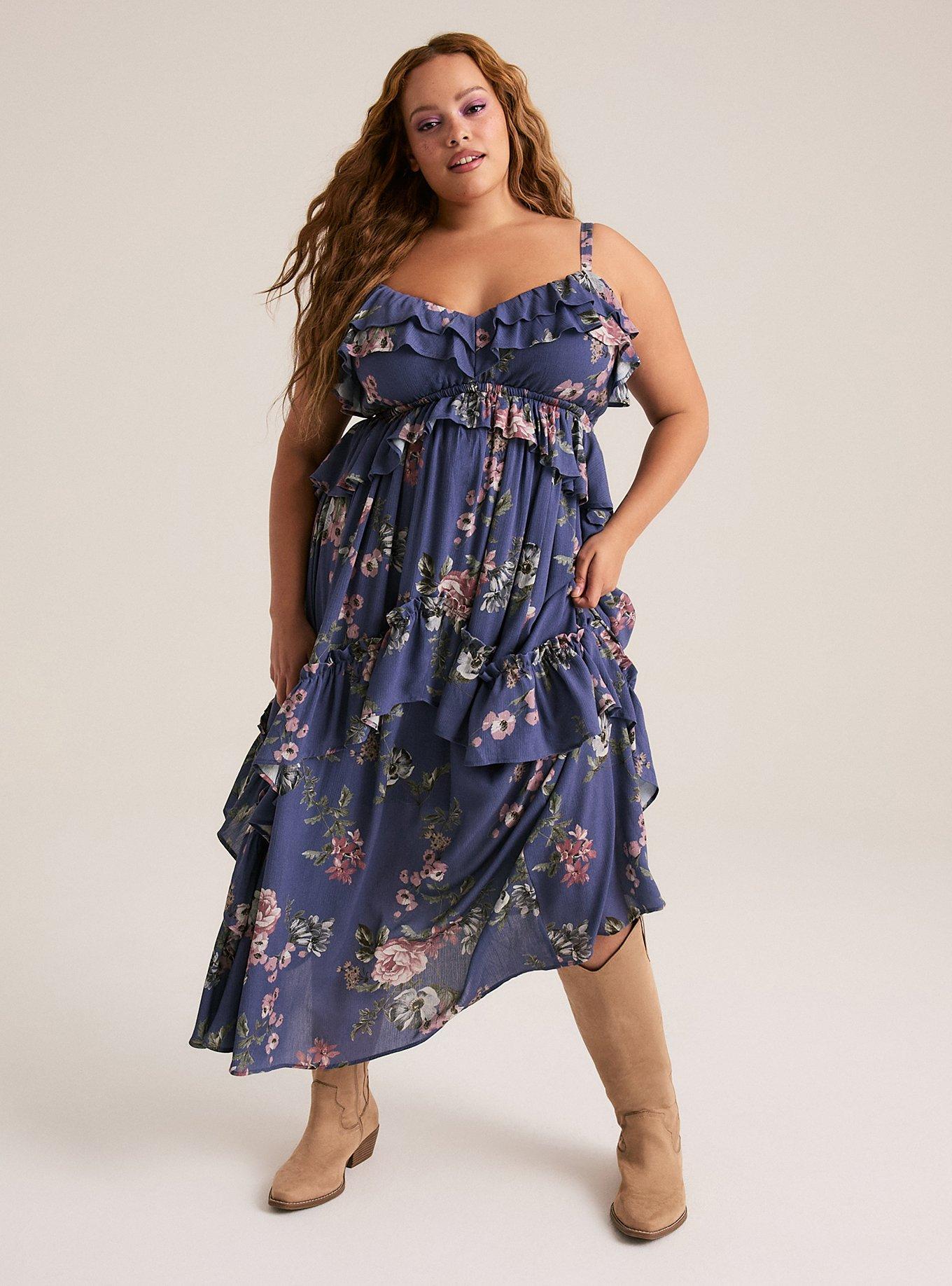 Festi Ruffled Maxi Dress, DIVINE DIANA FLORAL NAVY, alternate