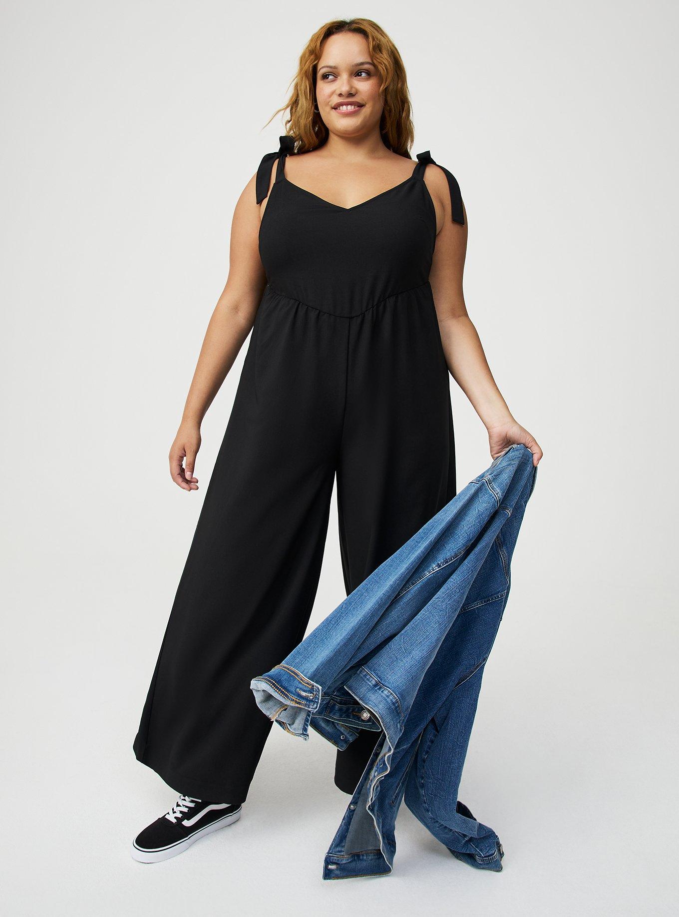 Crepe Wide Leg Overall
