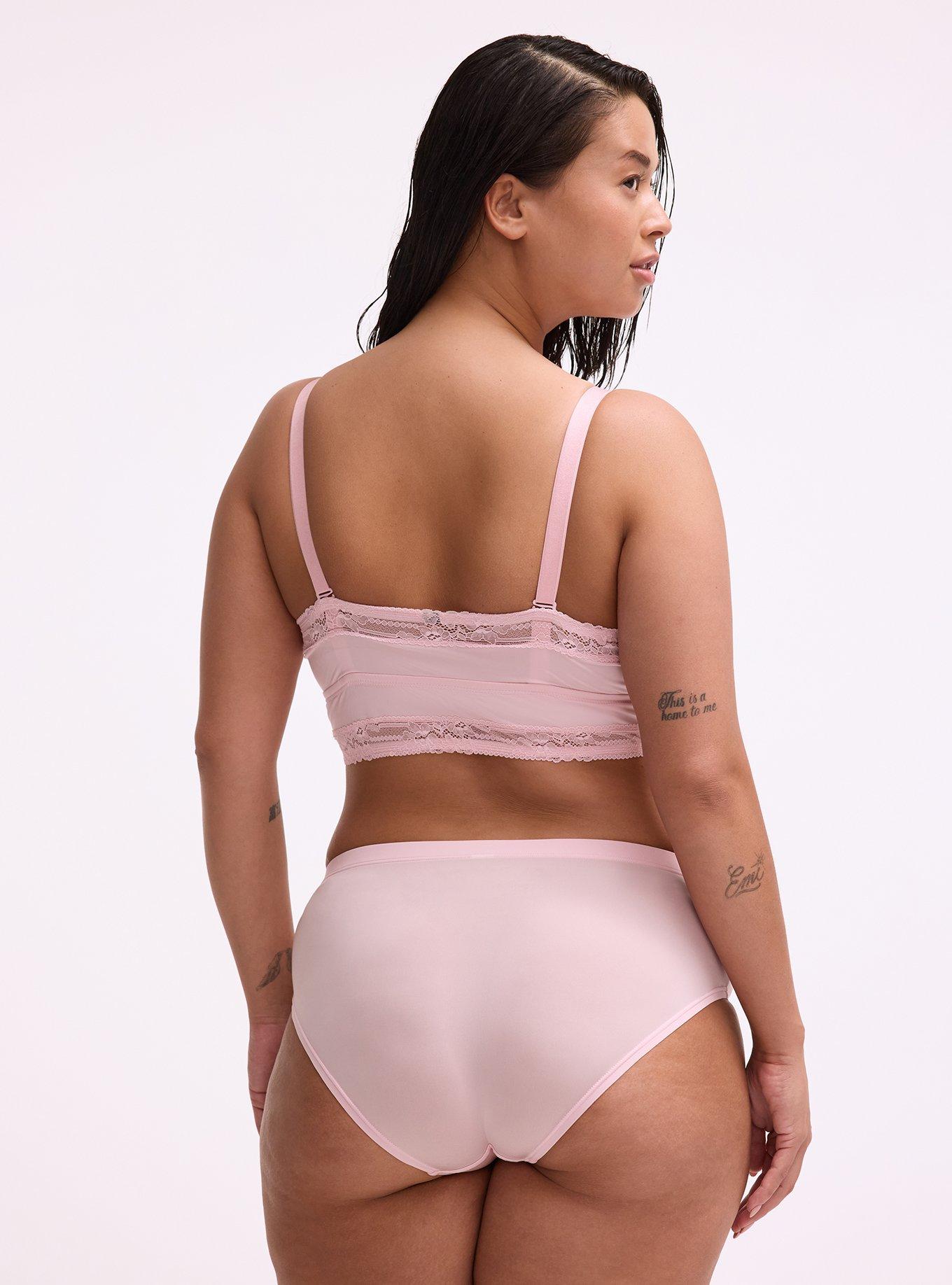 Lightly Lined Smooth Triangle Bralette, PARFAIT PINK, alternate