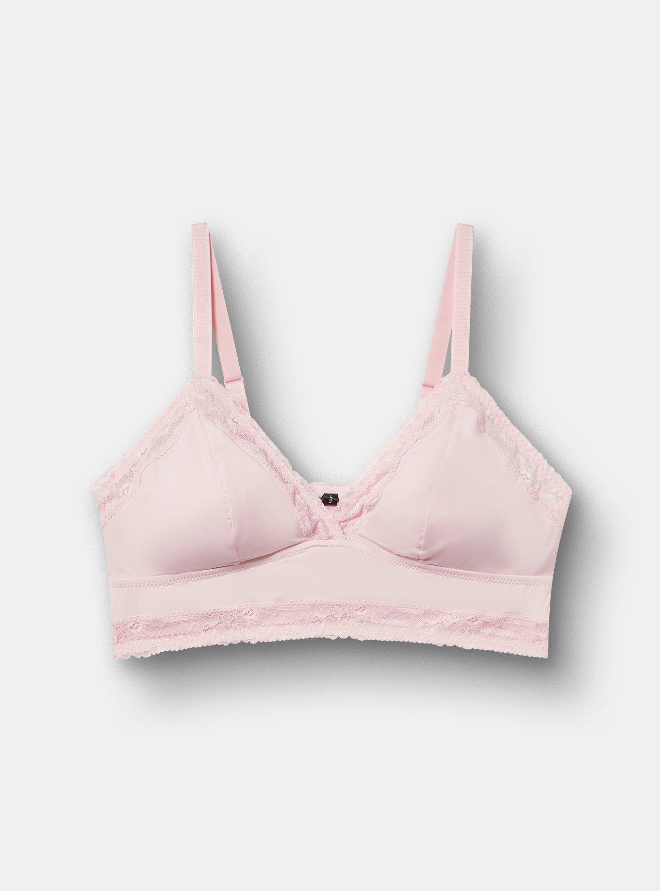 Lightly Lined Smooth Triangle Bralette, PARFAIT PINK, hi-res