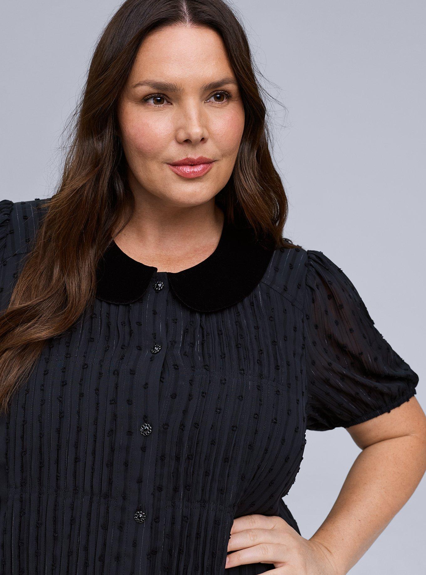 Belle Isle Velvet Collar Drop Waist Dress