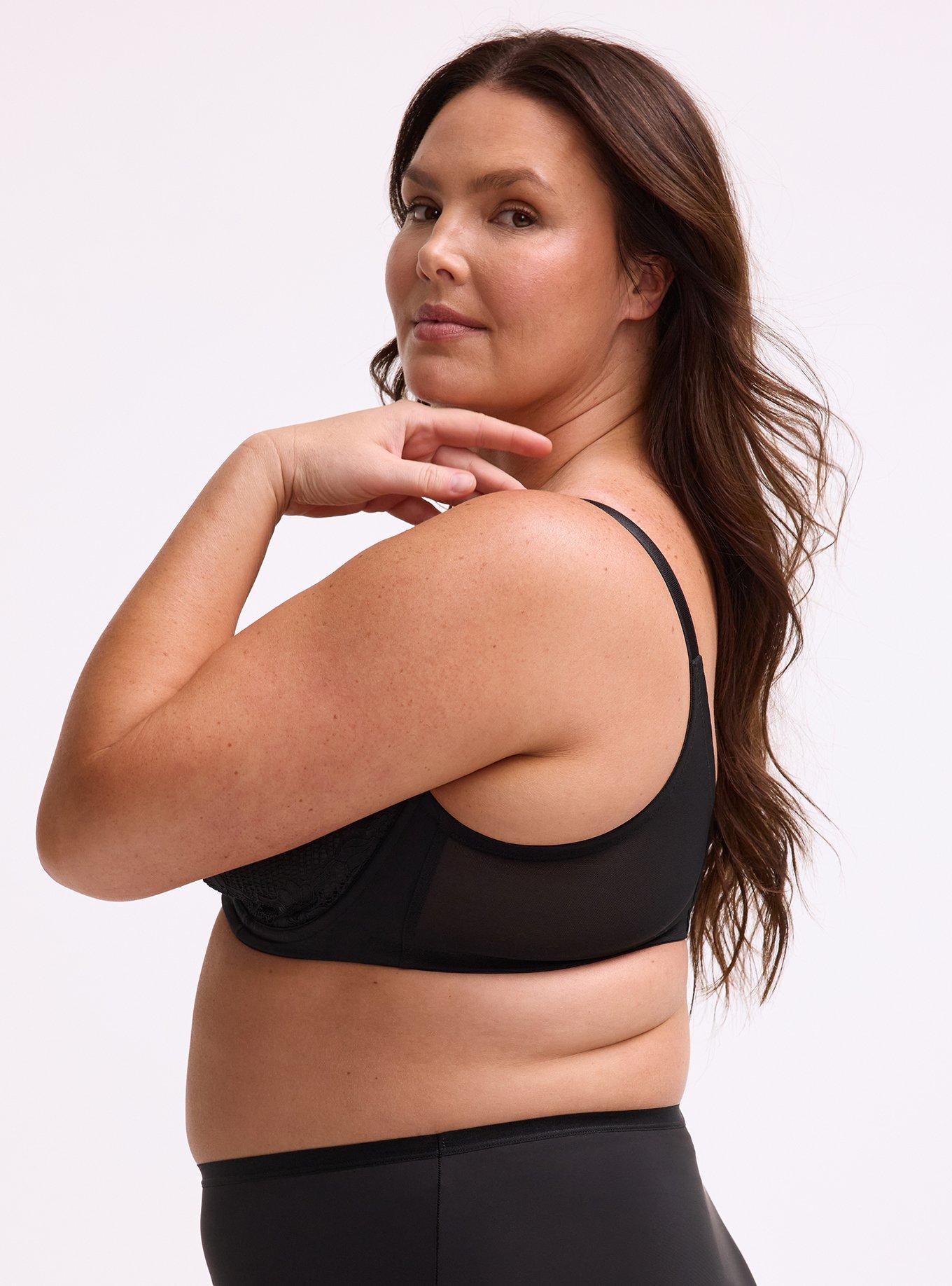 Ava Full Coverage Unlined Lace Bra, RICH BLACK, alternate