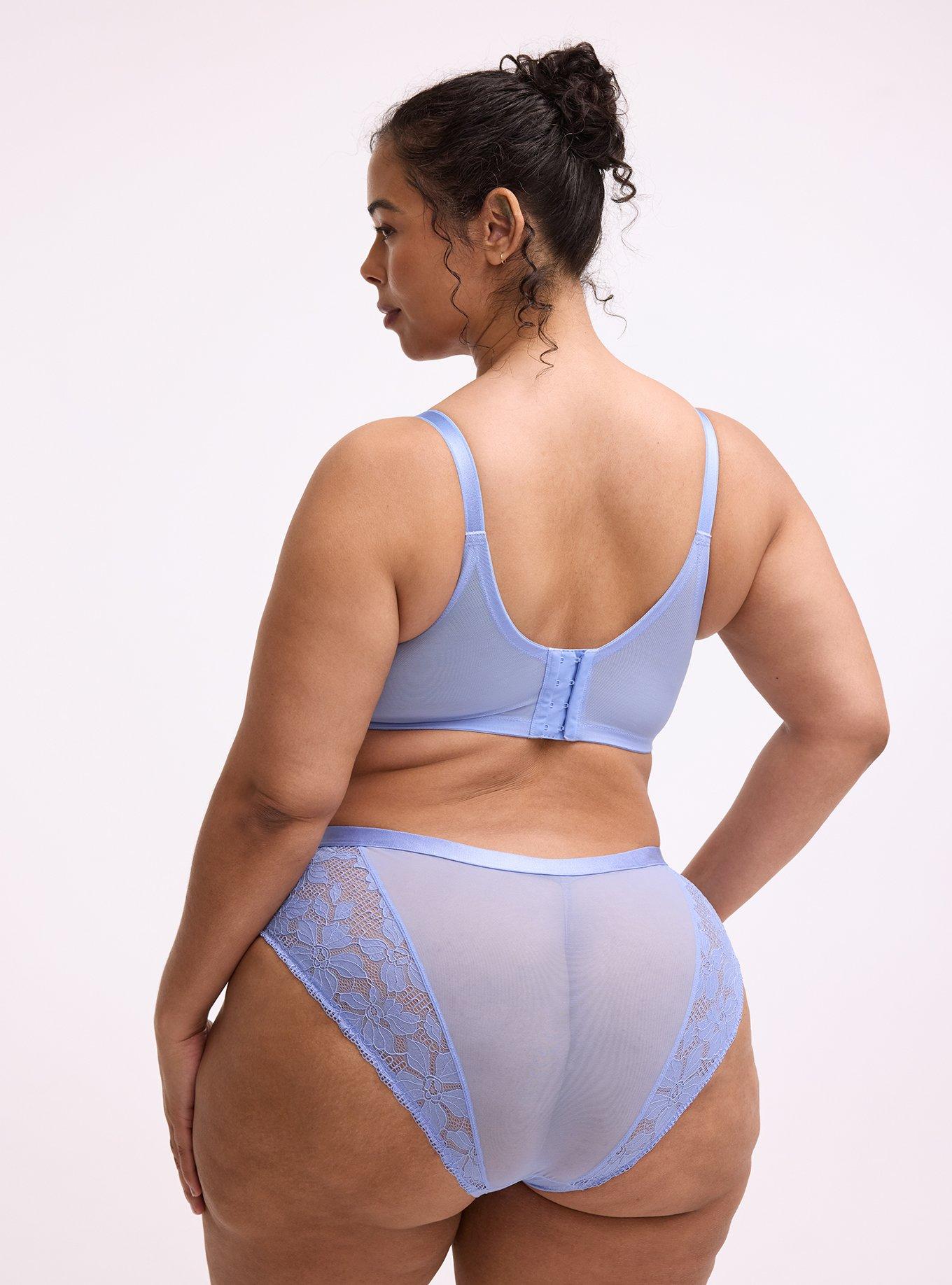 Ava Full Coverage Unlined Lace Bra, HYDRANGEA, alternate