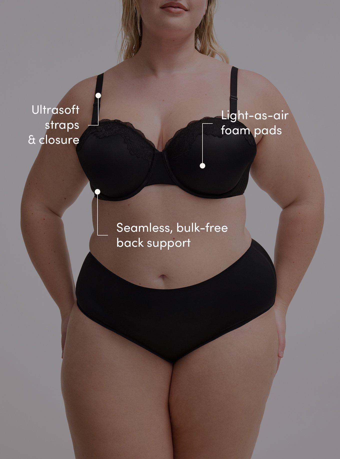 Cloud Demi Lightly Lined Smooth Bra, RICH BLACK, alternate