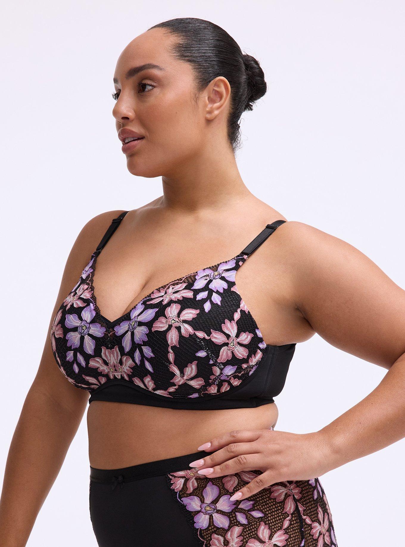 Ava Wire-Free Push-Up Lace Bra, ROMANTIC PASTEL FLORAL, alternate