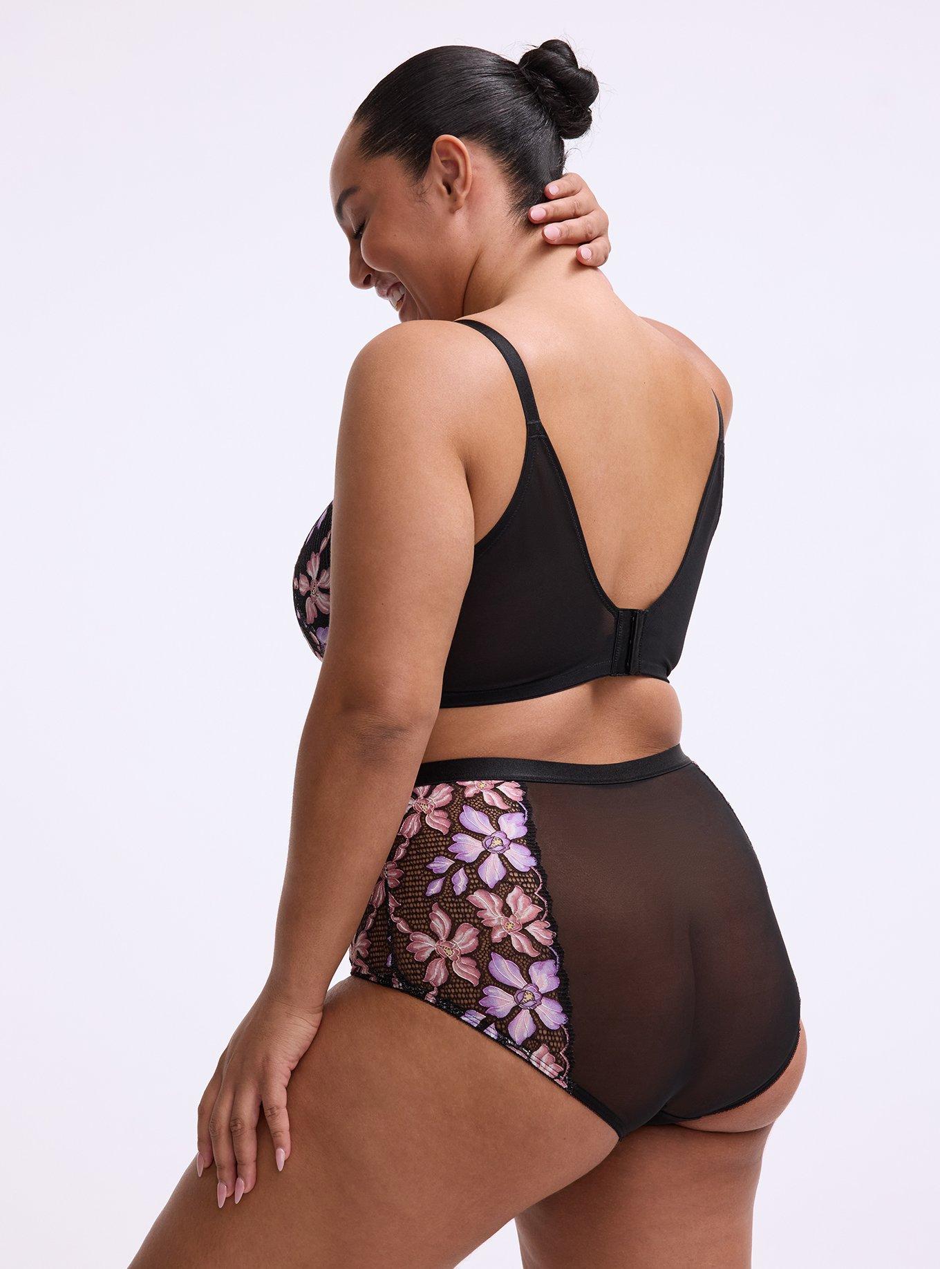 Ava Wire-Free Push-Up Lace Bra, ROMANTIC PASTEL FLORAL, alternate