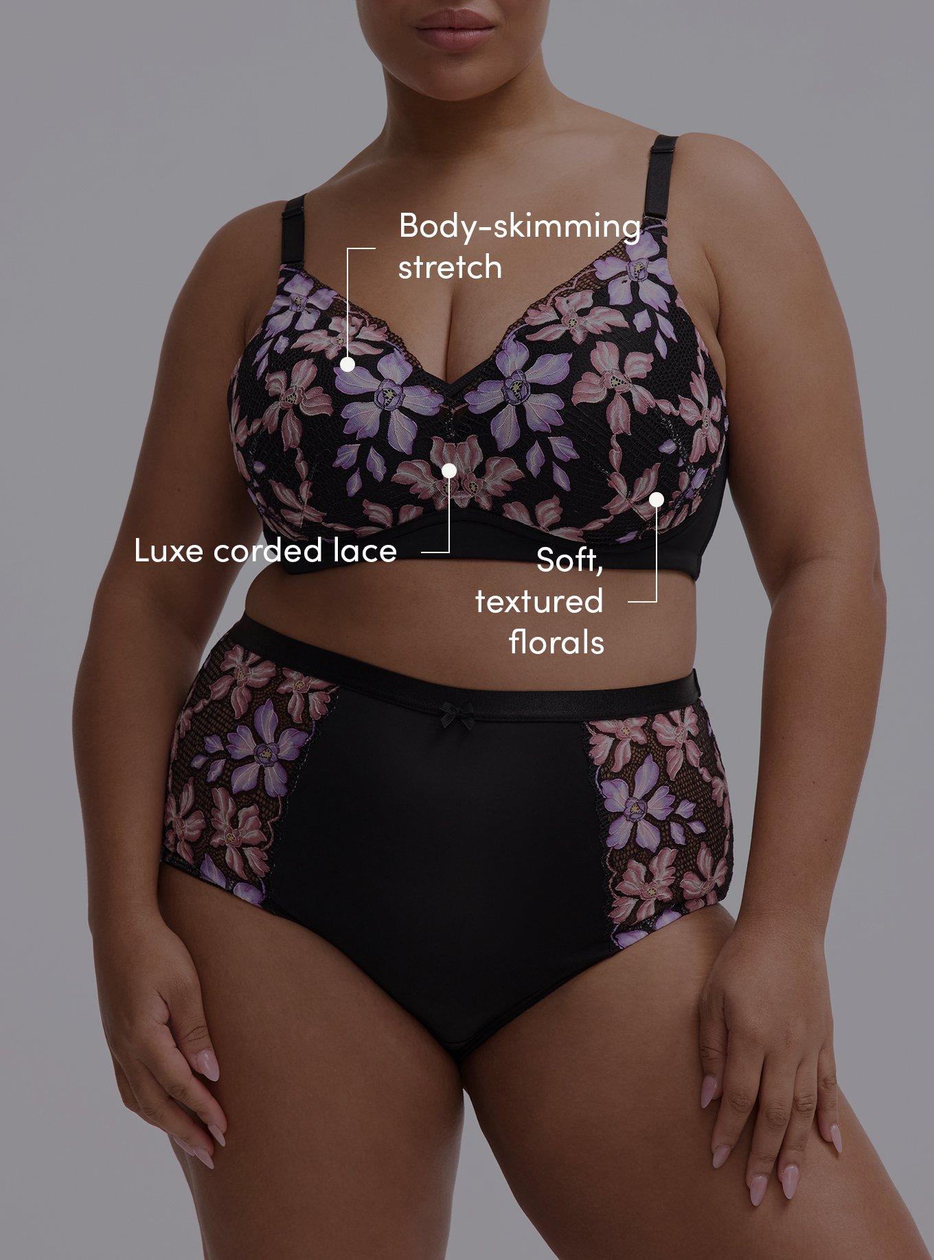 Ava Wire-Free Push-Up Lace Bra, ROMANTIC PASTEL FLORAL, alternate