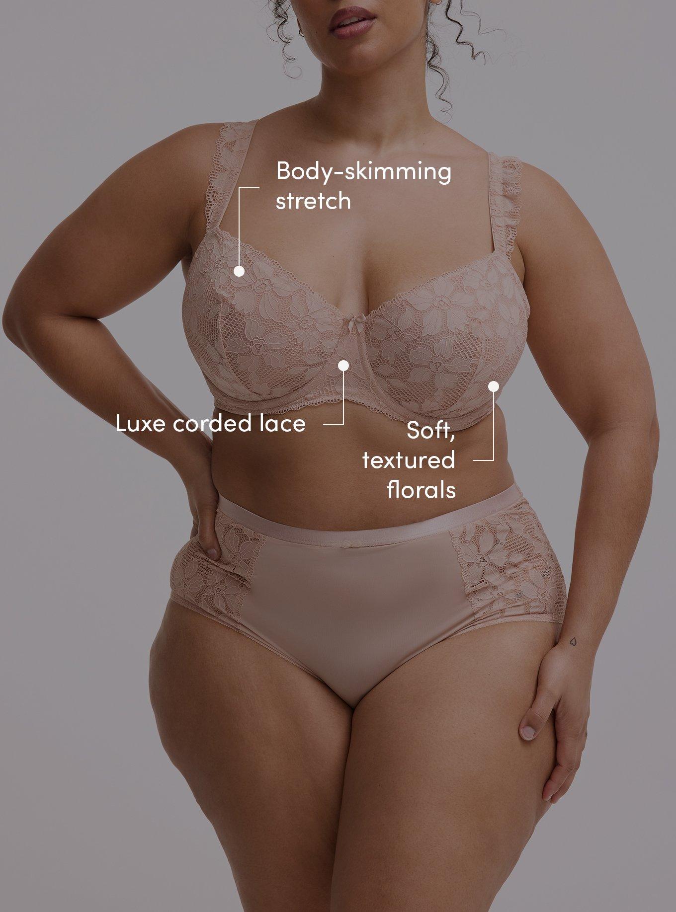 Ava Balconette Unlined Lace Bra, ROSE DUST, alternate