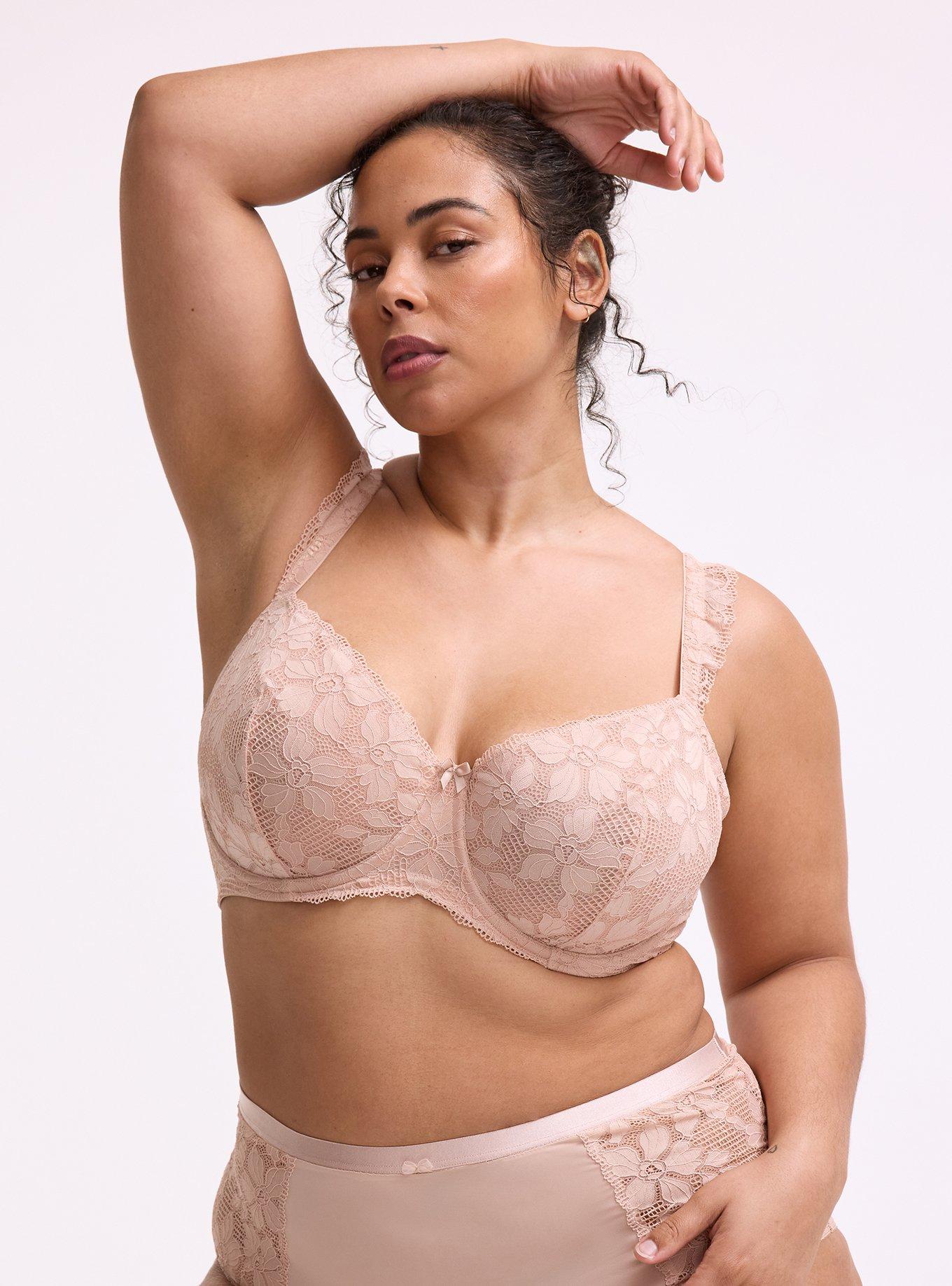 Ava Balconette Unlined Lace Bra, ROSE DUST, hi-res