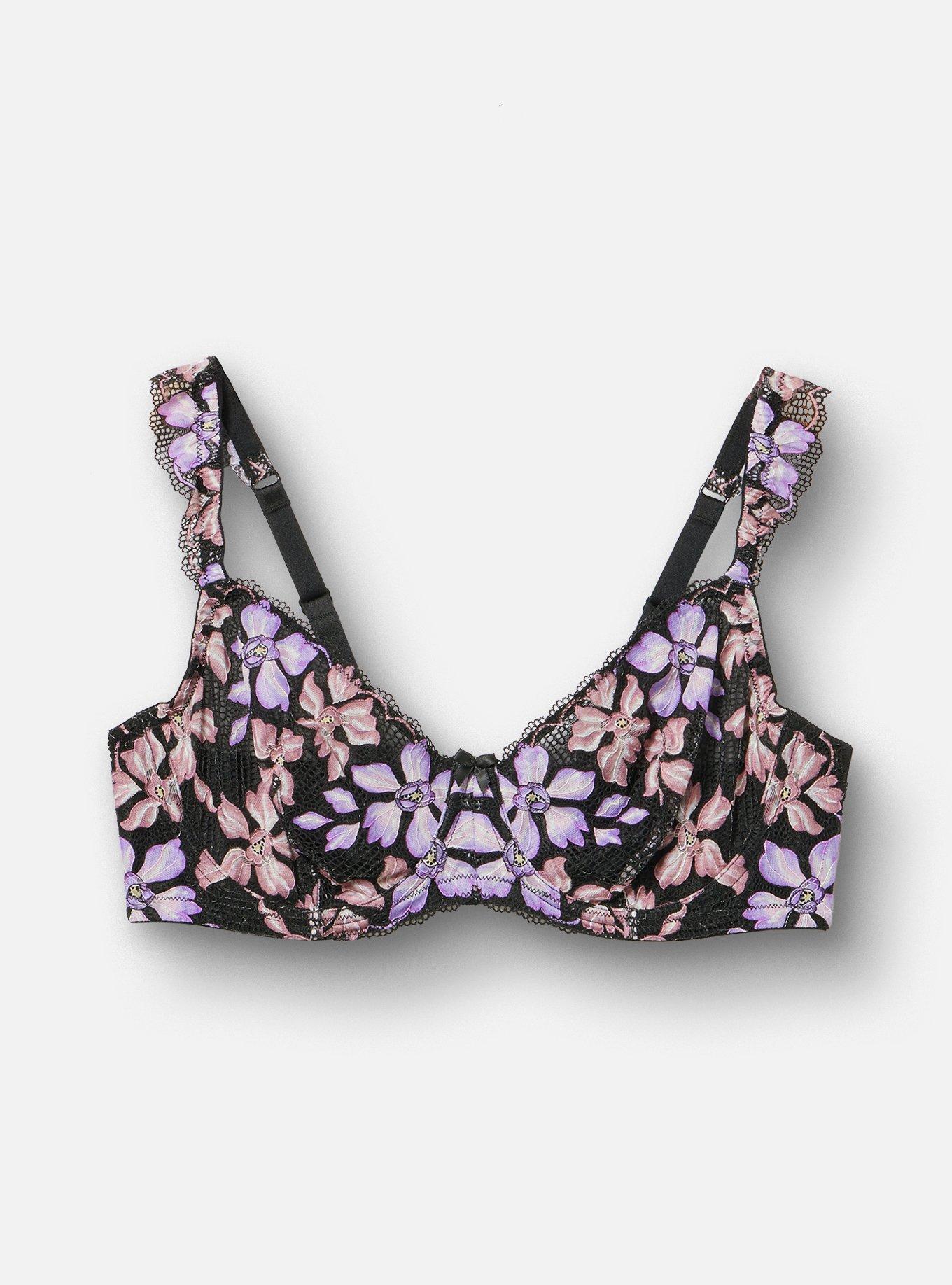 Ava Balconette Unlined Lace Bra, ROMANTIC PASTEL FLORAL, hi-res