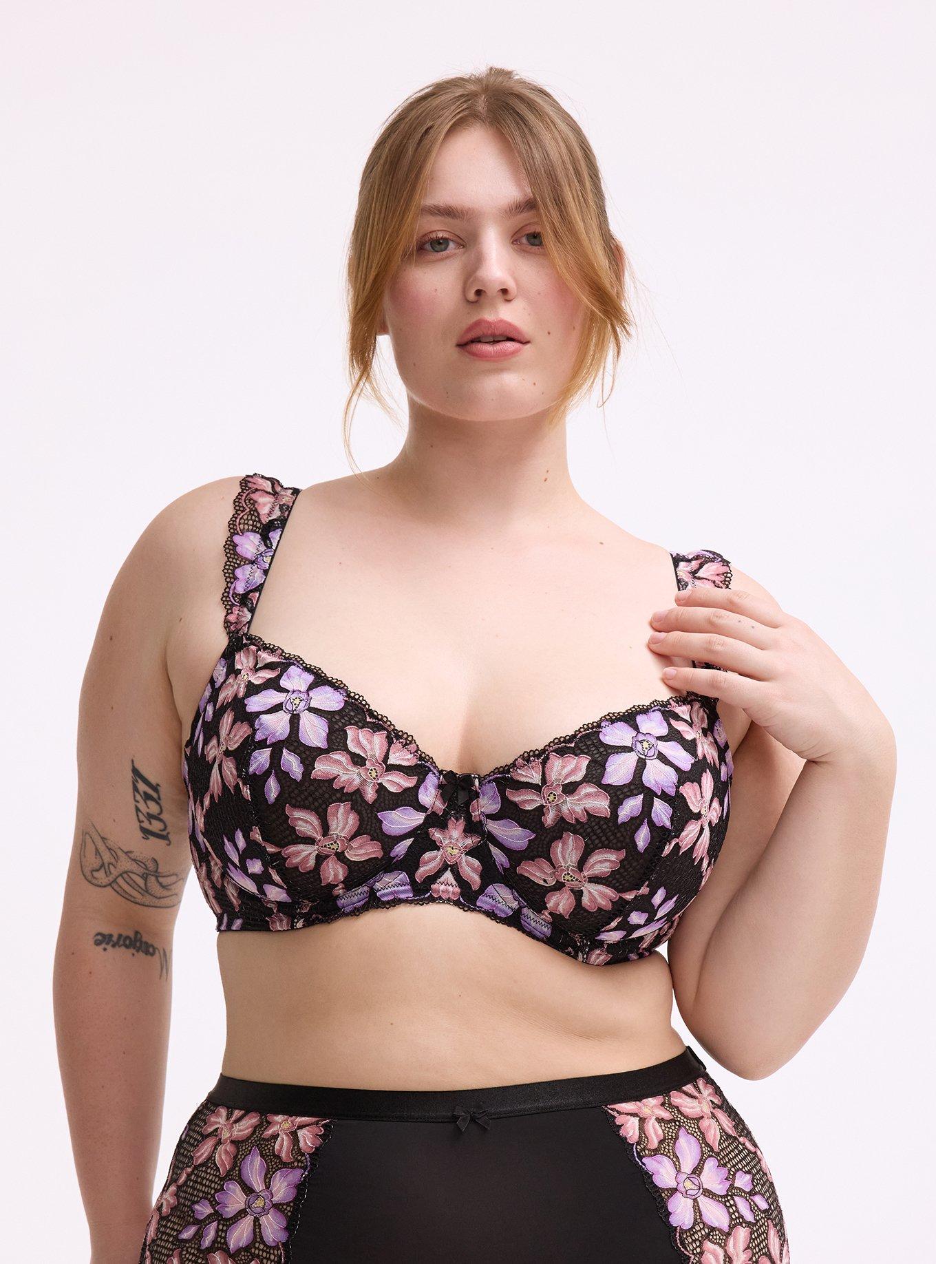 Ava Balconette Unlined Lace Bra, ROMANTIC PASTEL FLORAL, hi-res