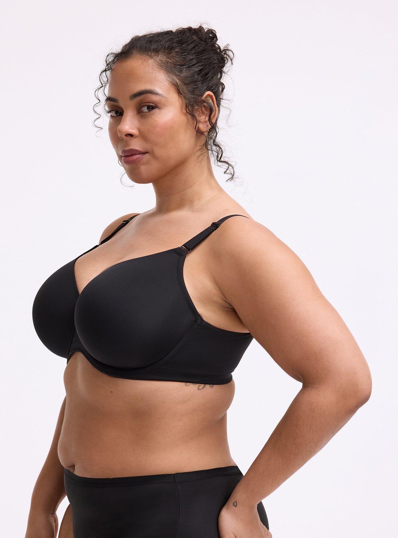 Full Coverage Lightly Lined Smooth Bra, RICH BLACK, alternate