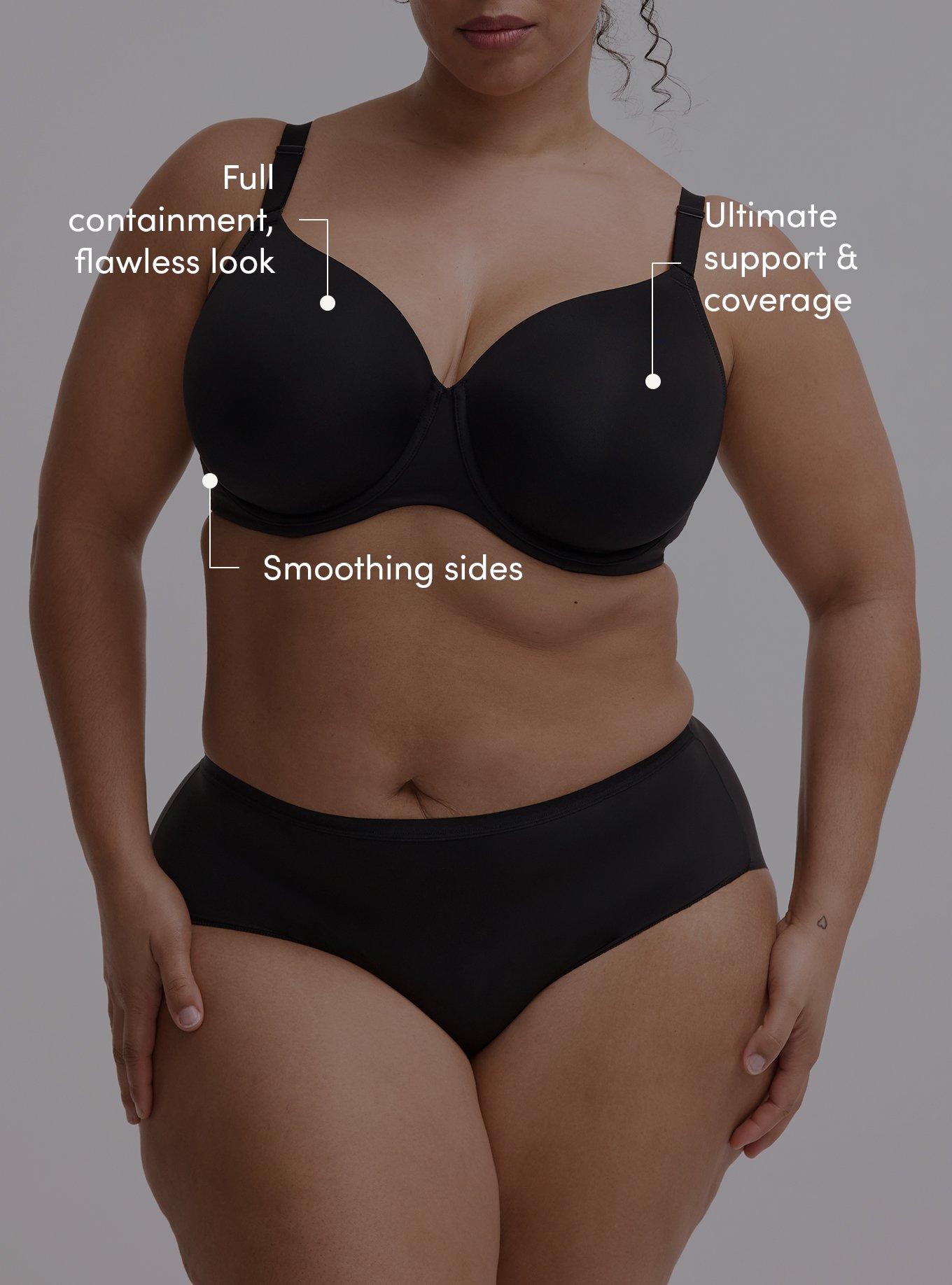 Full Coverage Lightly Lined Smooth Bra, RICH BLACK, alternate