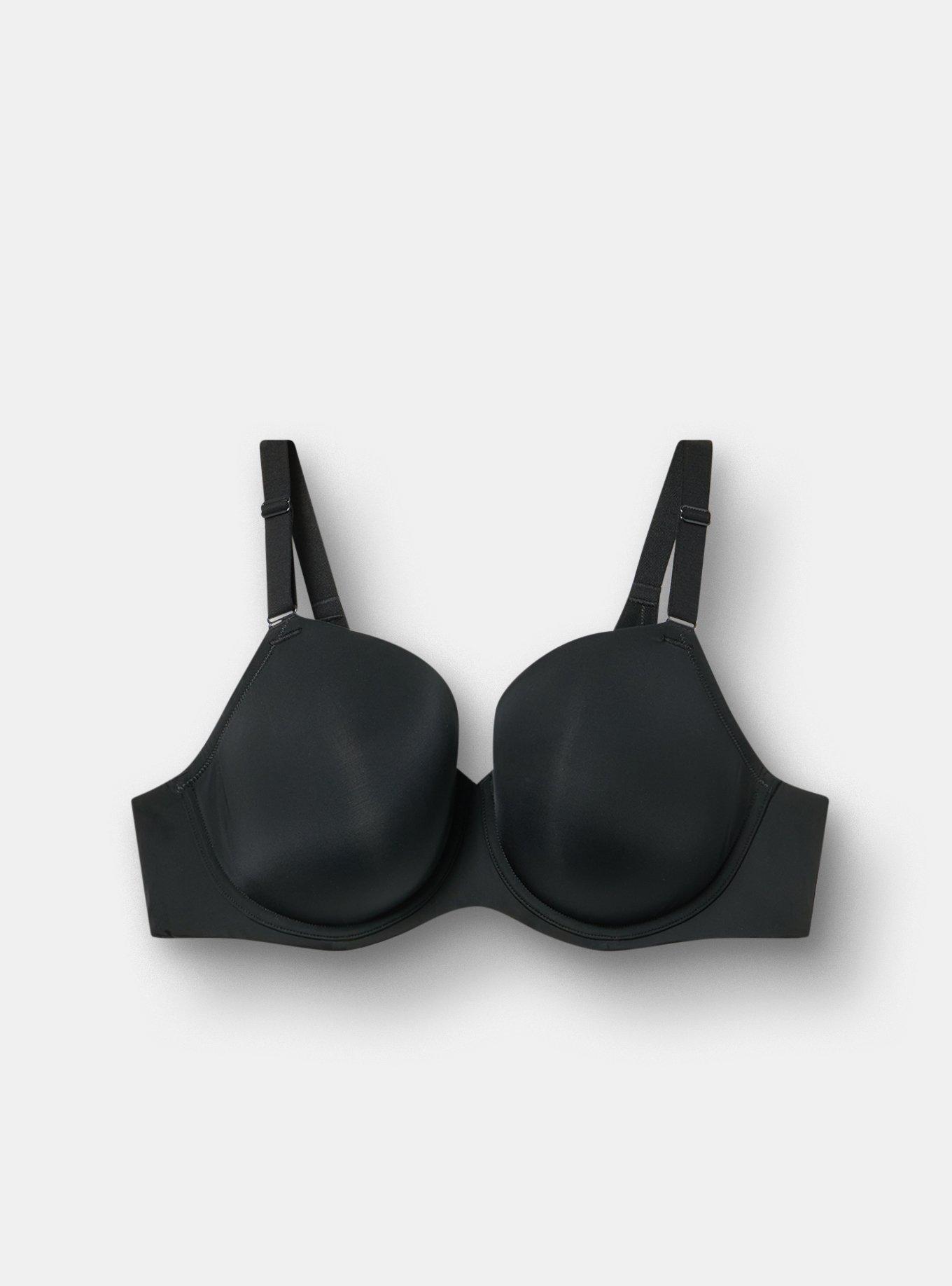 Full Coverage Lightly Lined Smooth Bra, RICH BLACK, hi-res