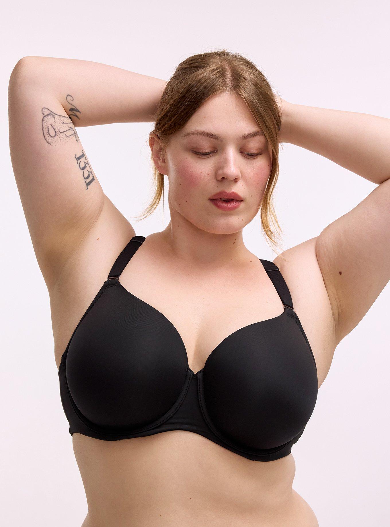 Full Coverage Lightly Lined Smooth Bra, RICH BLACK, hi-res