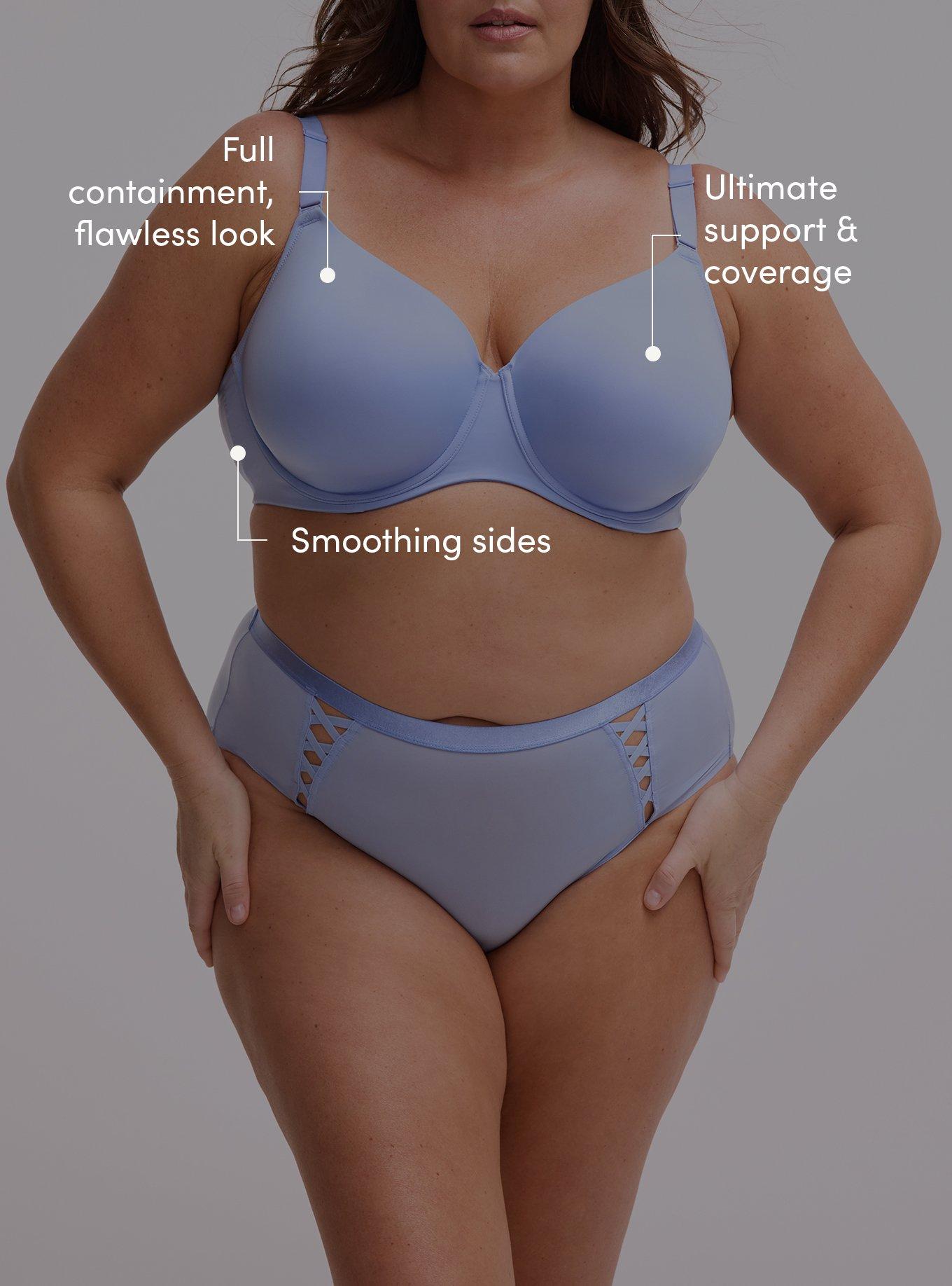 Full Coverage Lightly Lined Smooth Bra, HYDRANGEA, alternate