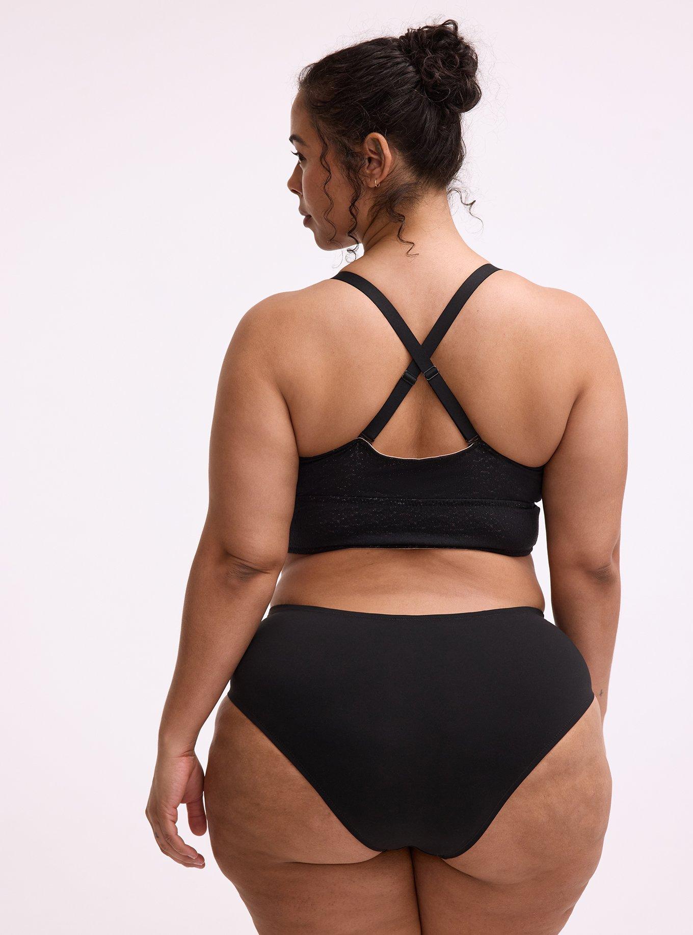 Lila Lace Mid-Rise Cheeky Panty, RICH BLACK, alternate