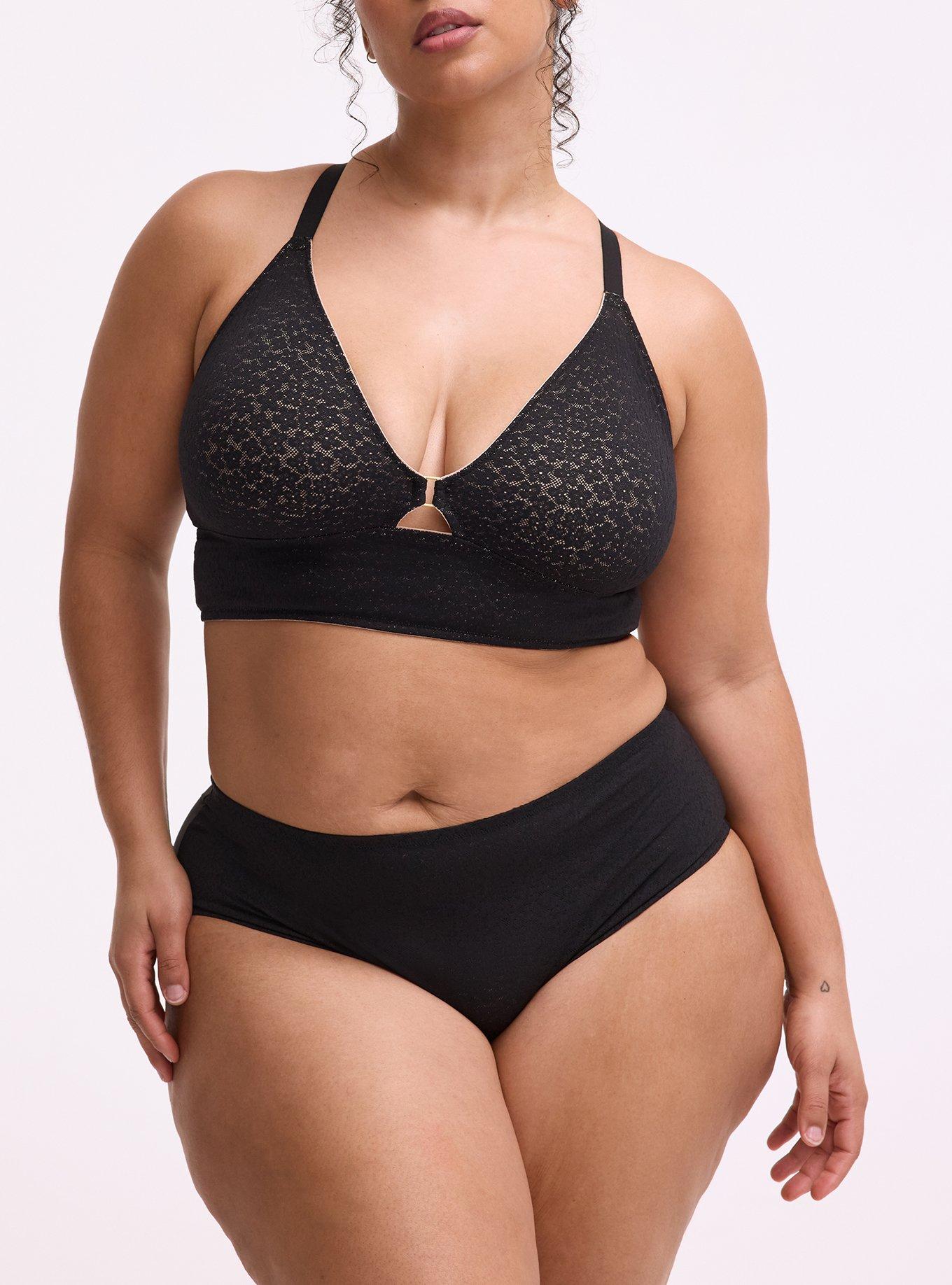 Lila Lace Mid-Rise Cheeky Panty, RICH BLACK, alternate