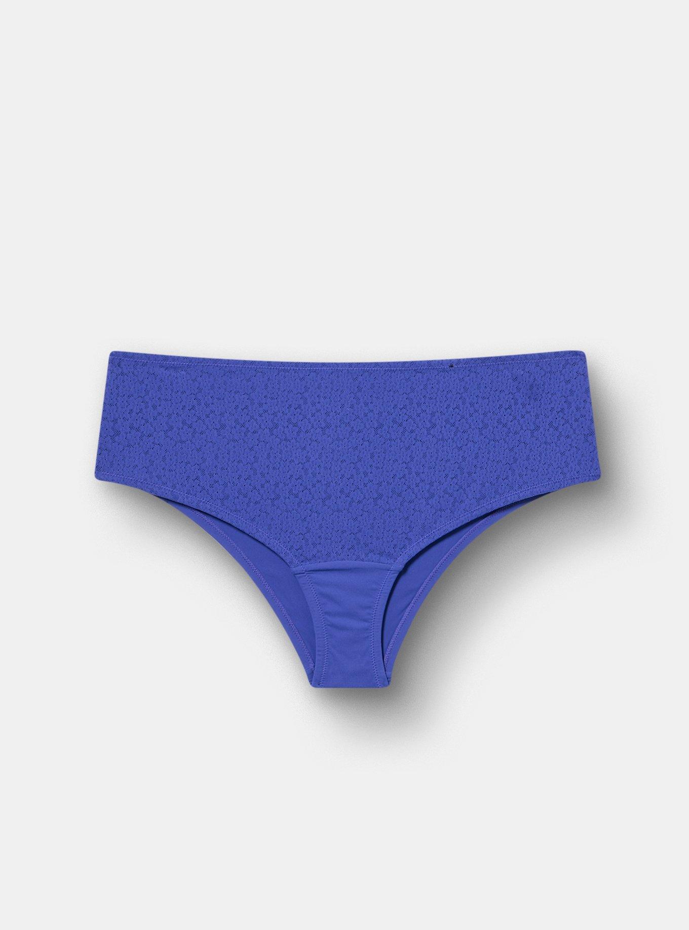 Lila Lace Mid-Rise Cheeky Panty, ROYAL BLUE, hi-res