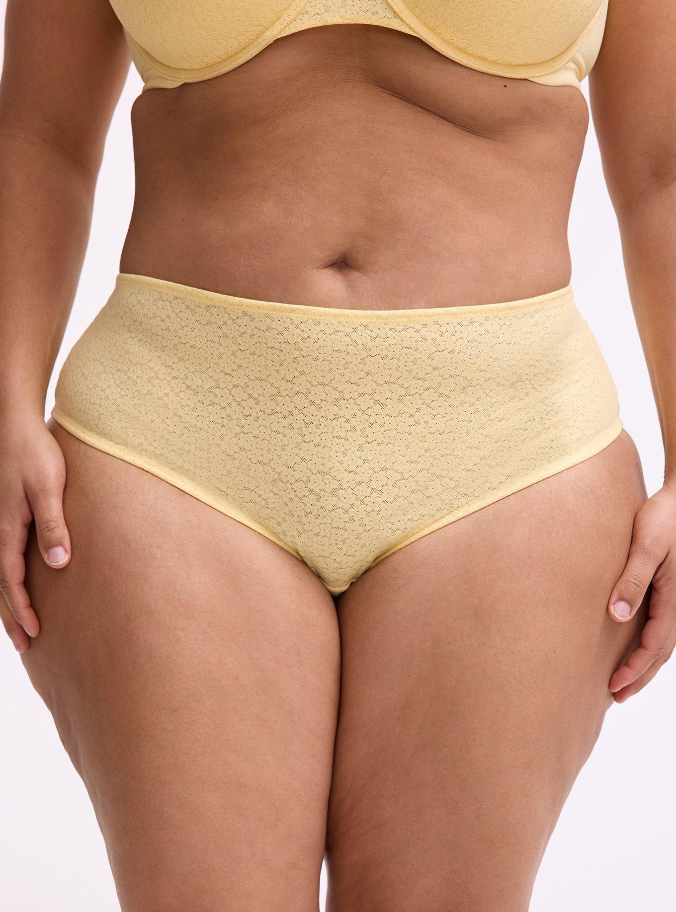 Lila Lace Mid-Rise Cheeky Panty, GOLDEN HAZE, alternate
