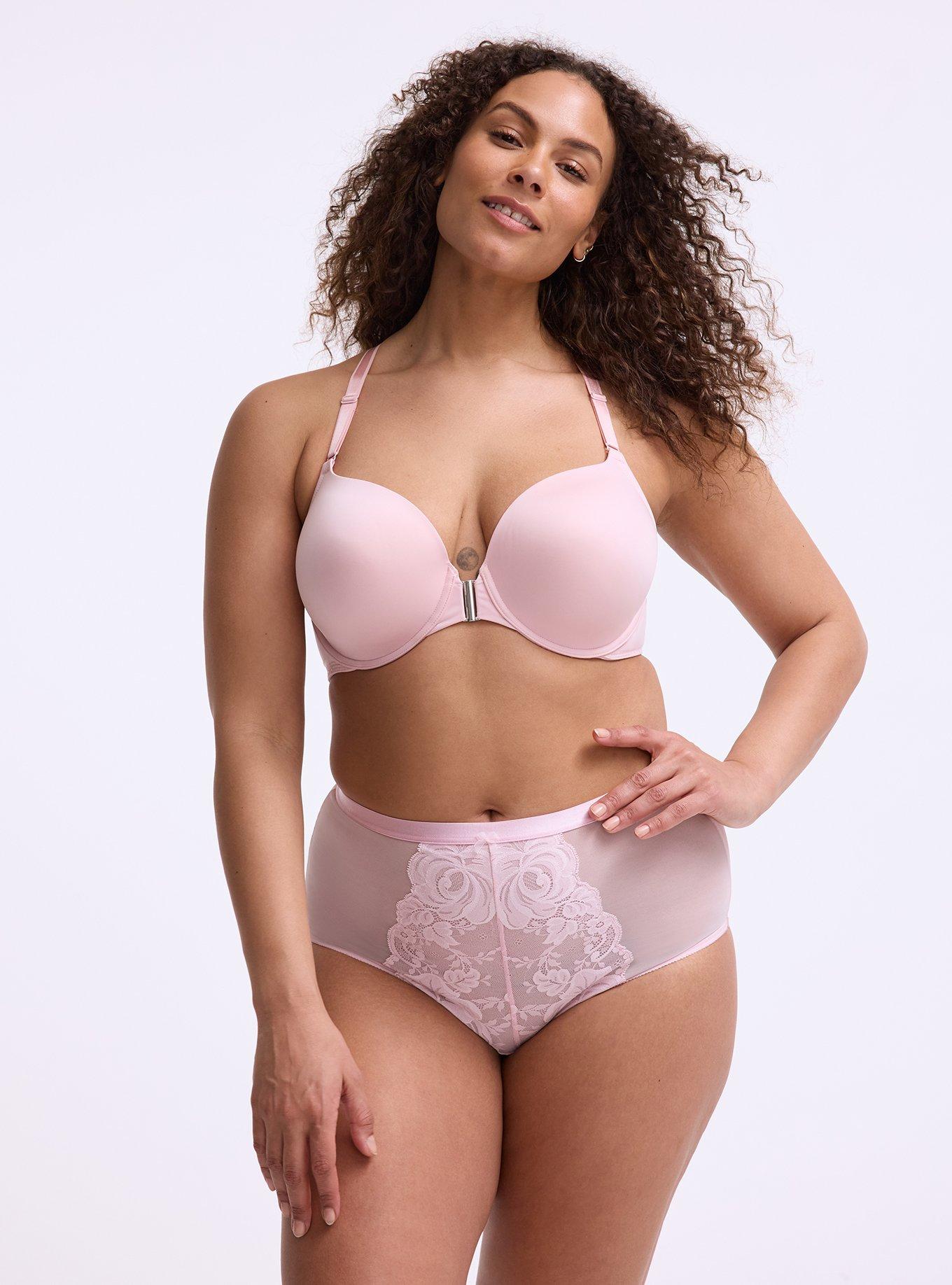 Lace High-Rise Brief Panty, PARFAIT PINK, hi-res