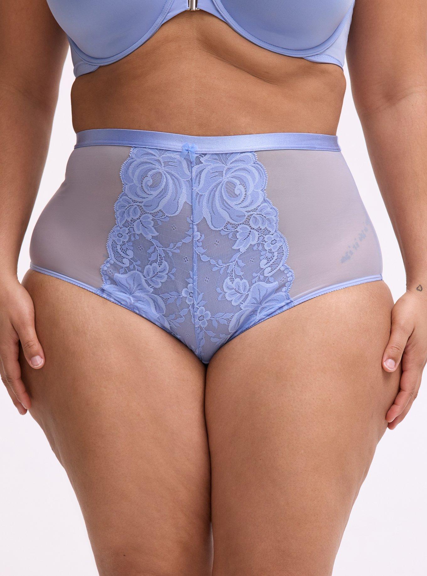 Lace High-Rise Brief Panty, HYDRANGEA, alternate