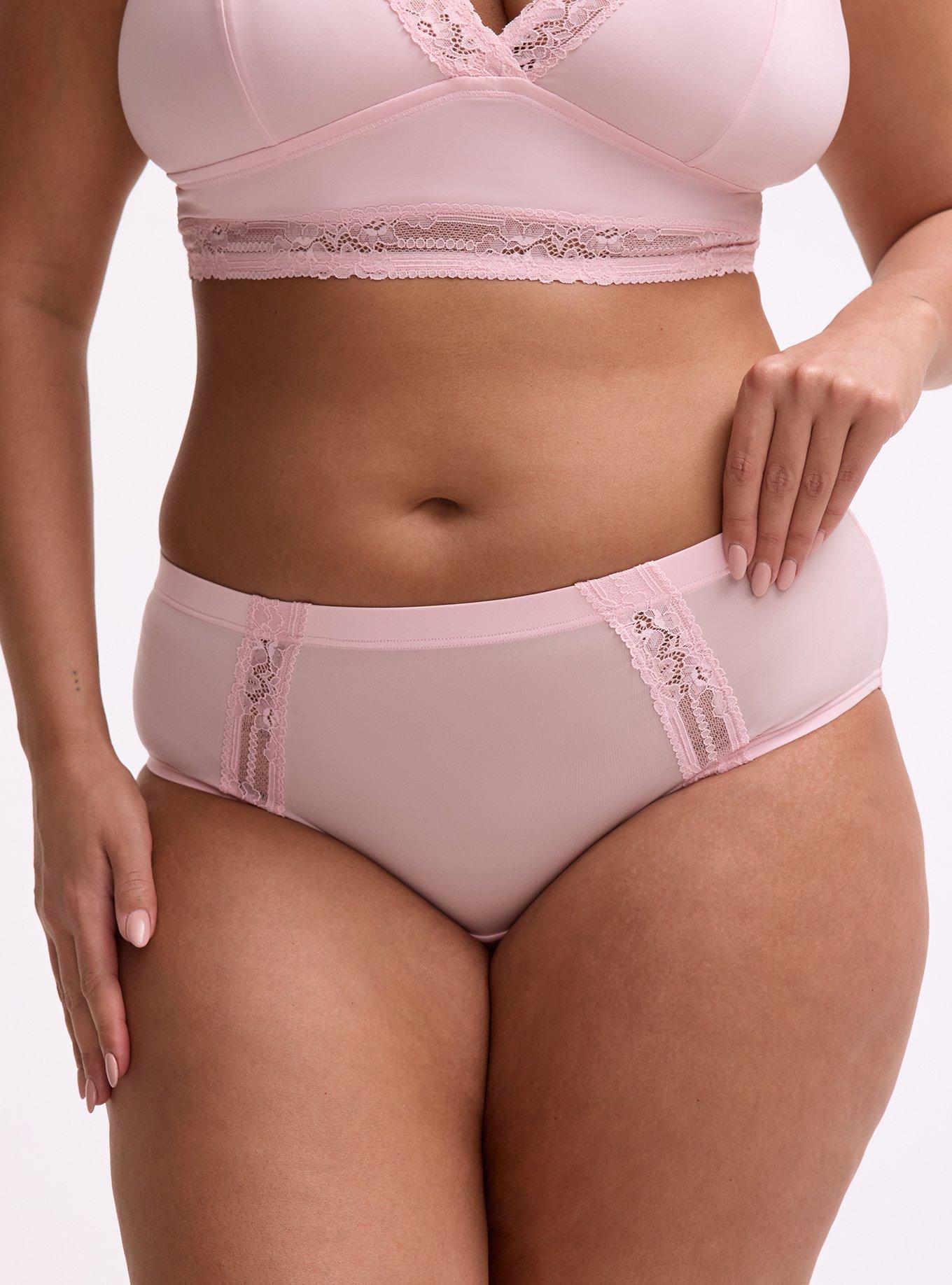 Retro Ribbon Mid-Rise Hipster Panty, PARFAIT PINK, alternate
