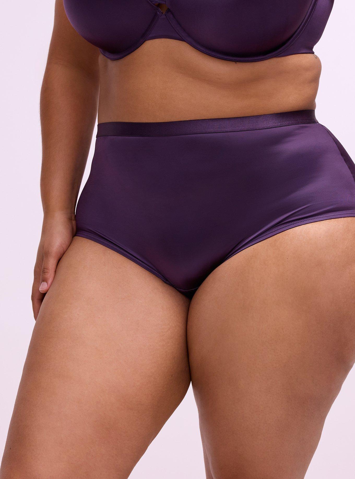 Shine Micro Mid-Rise Brief Panty, BLACKBERRY, alternate