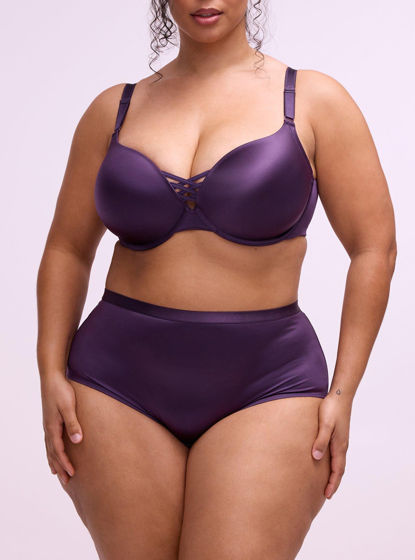 Shine Micro Mid-Rise Brief Panty, BLACKBERRY, alternate