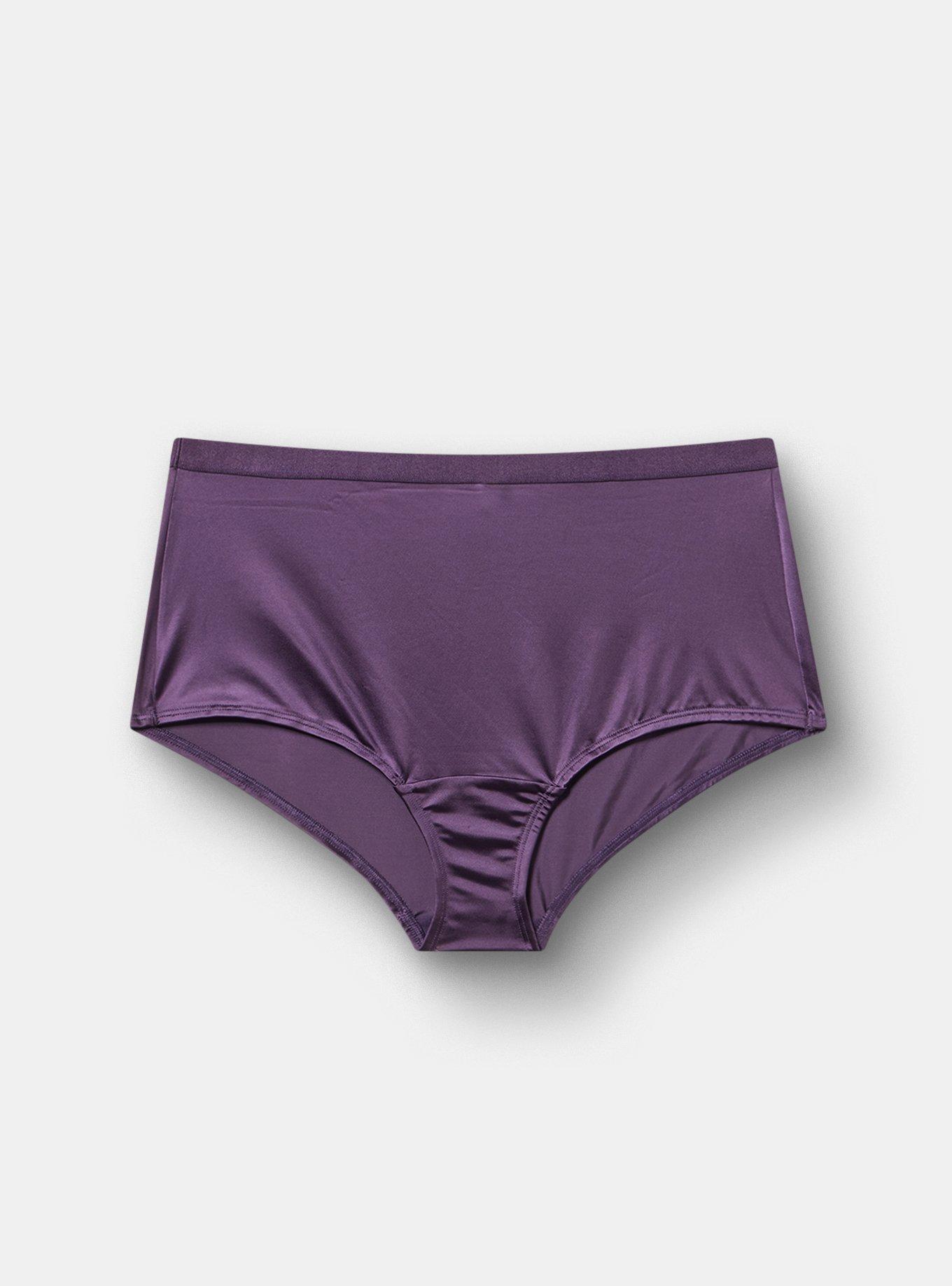 Shine Micro Mid-Rise Brief Panty, BLACKBERRY, hi-res