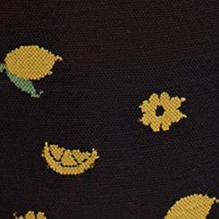 Mesh Mid-Rise Embroidered Thong Panty, LEMONS FAUX EMBROIDERY BLACK, swatch