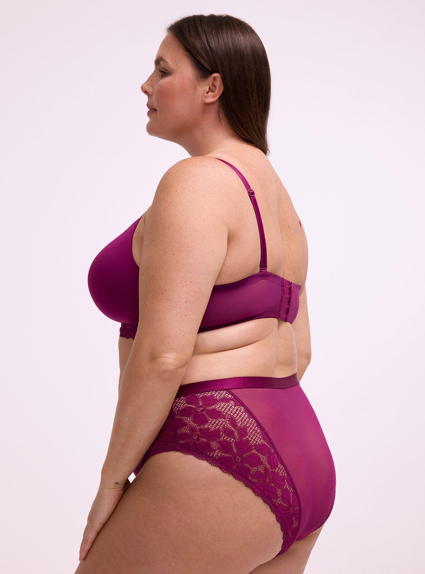 Lace Mid-Rise Hipster Panty, PLUM CASPIA, alternate