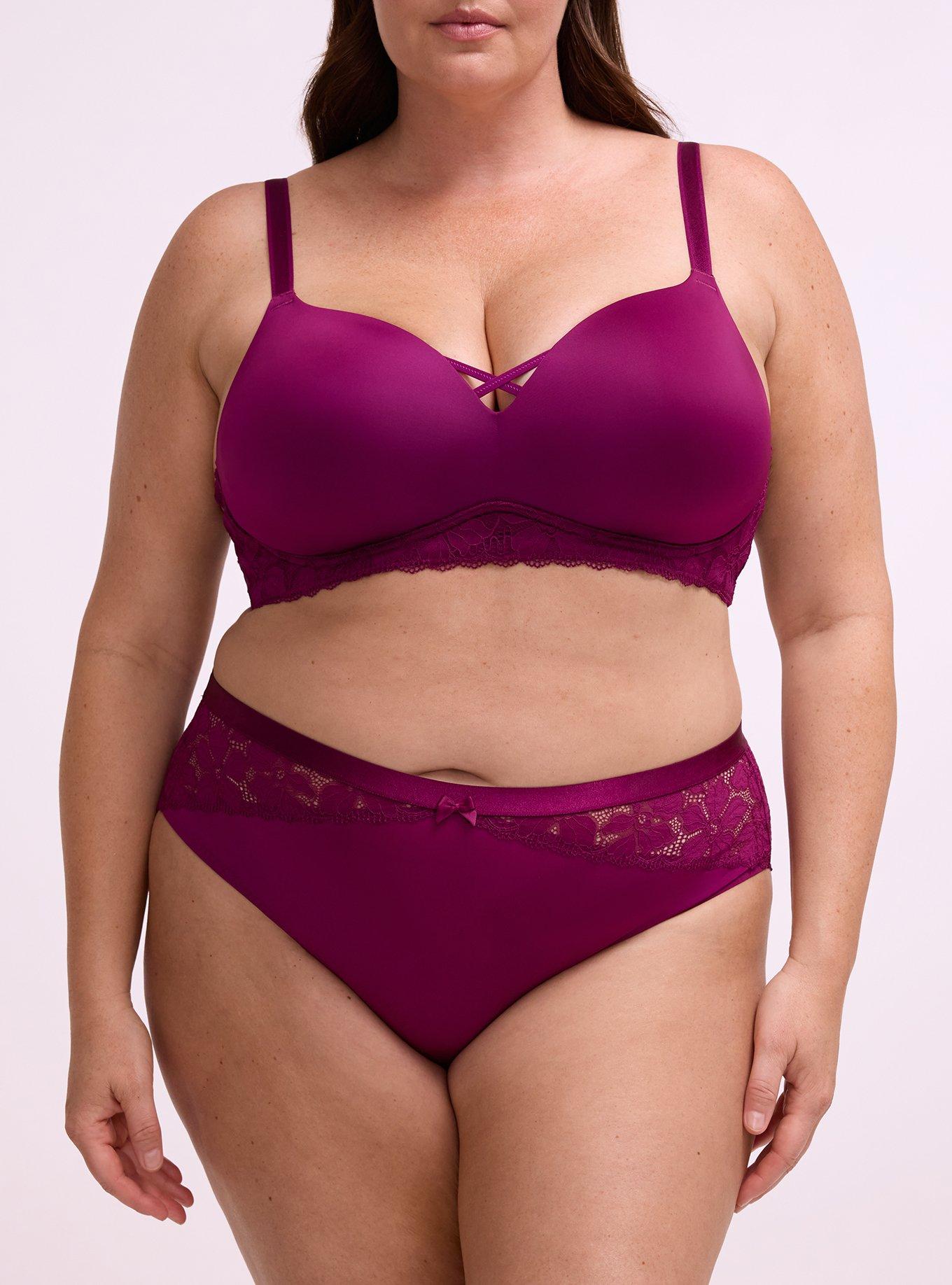 Lace Mid-Rise Hipster Panty, PLUM CASPIA, alternate