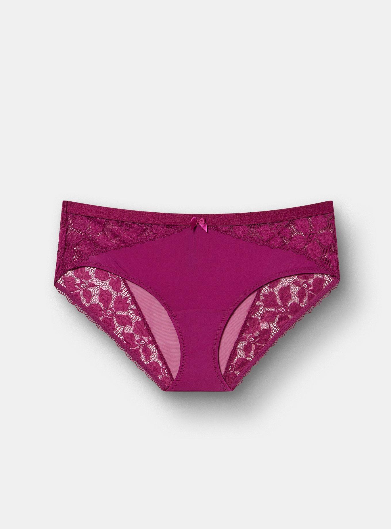 Lace Mid-Rise Hipster Panty, PLUM CASPIA, hi-res