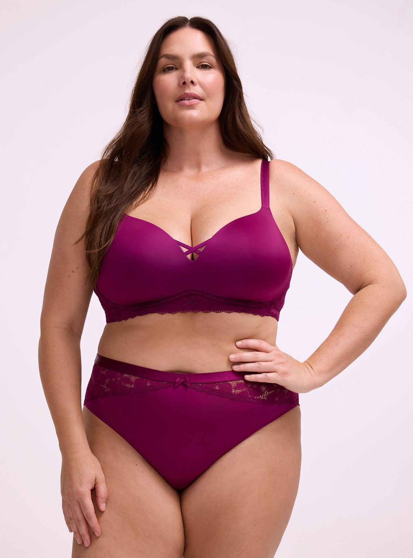 Lace Mid-Rise Hipster Panty, PLUM CASPIA, hi-res