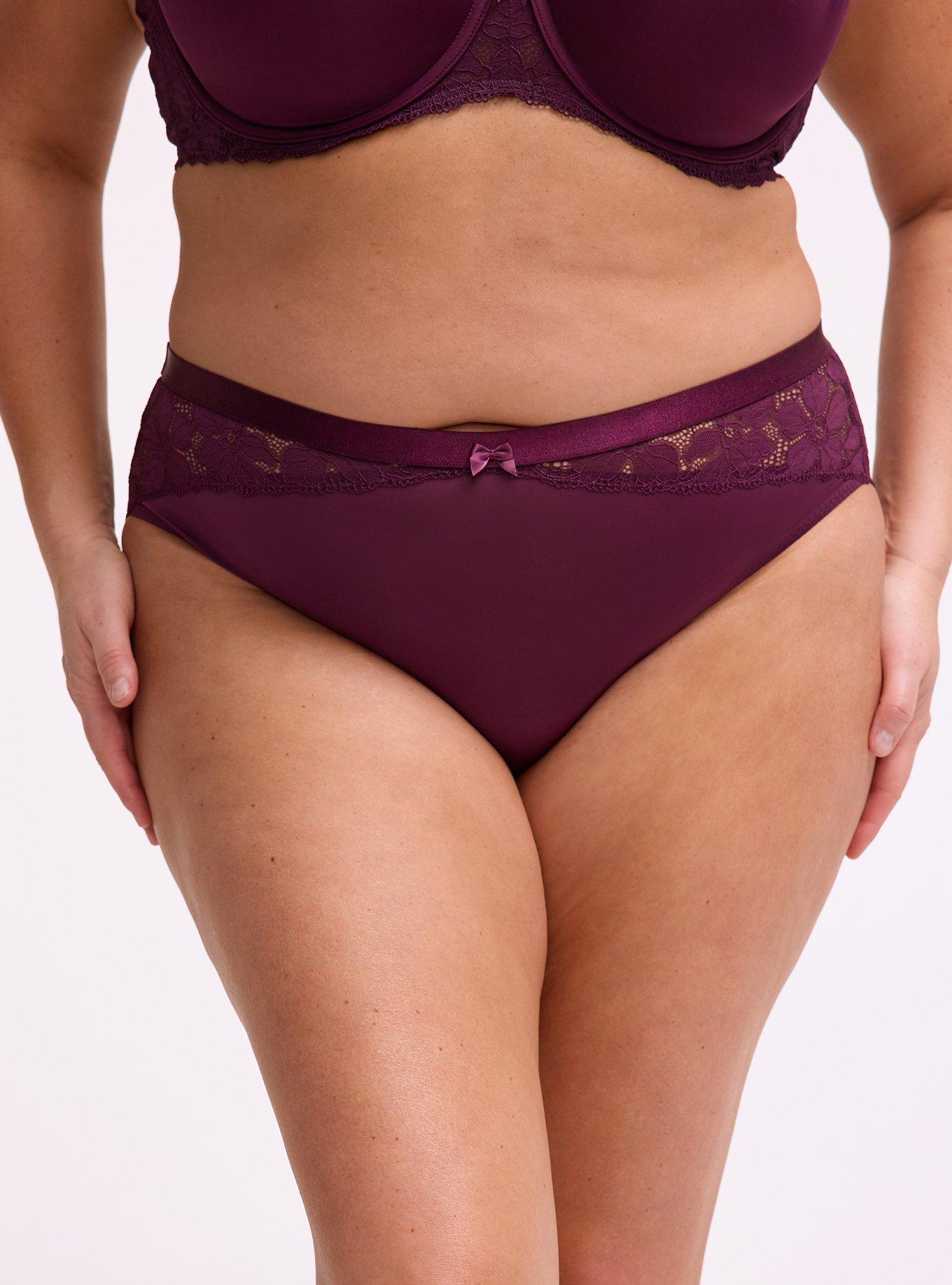 Lace Mid-Rise Hipster Panty, POTENT PURPLE, alternate